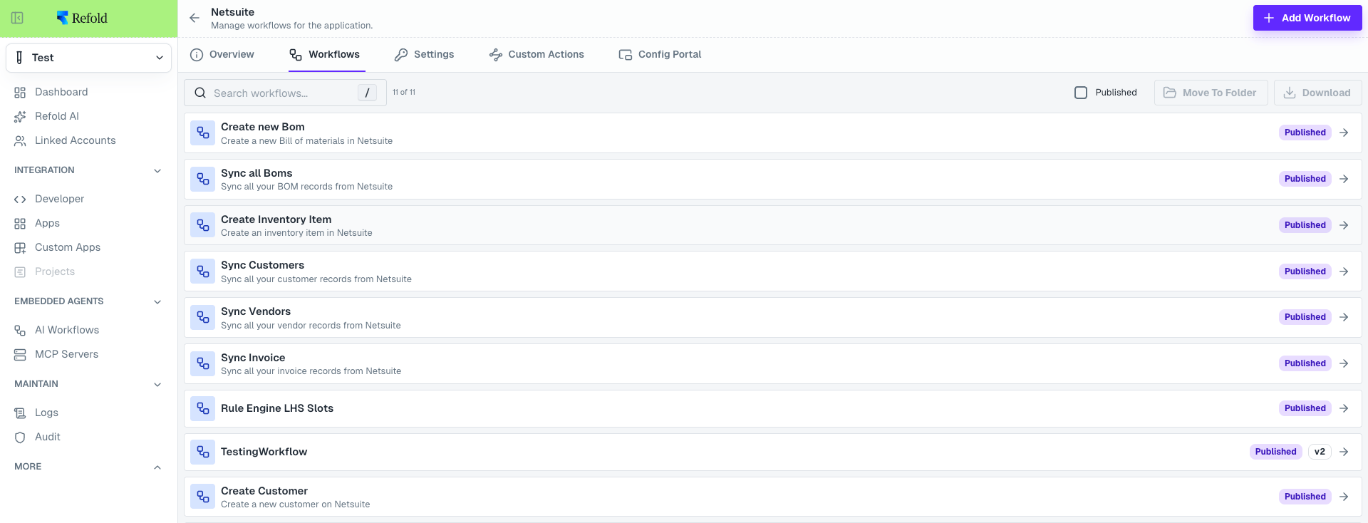 Demo Workflows in your account