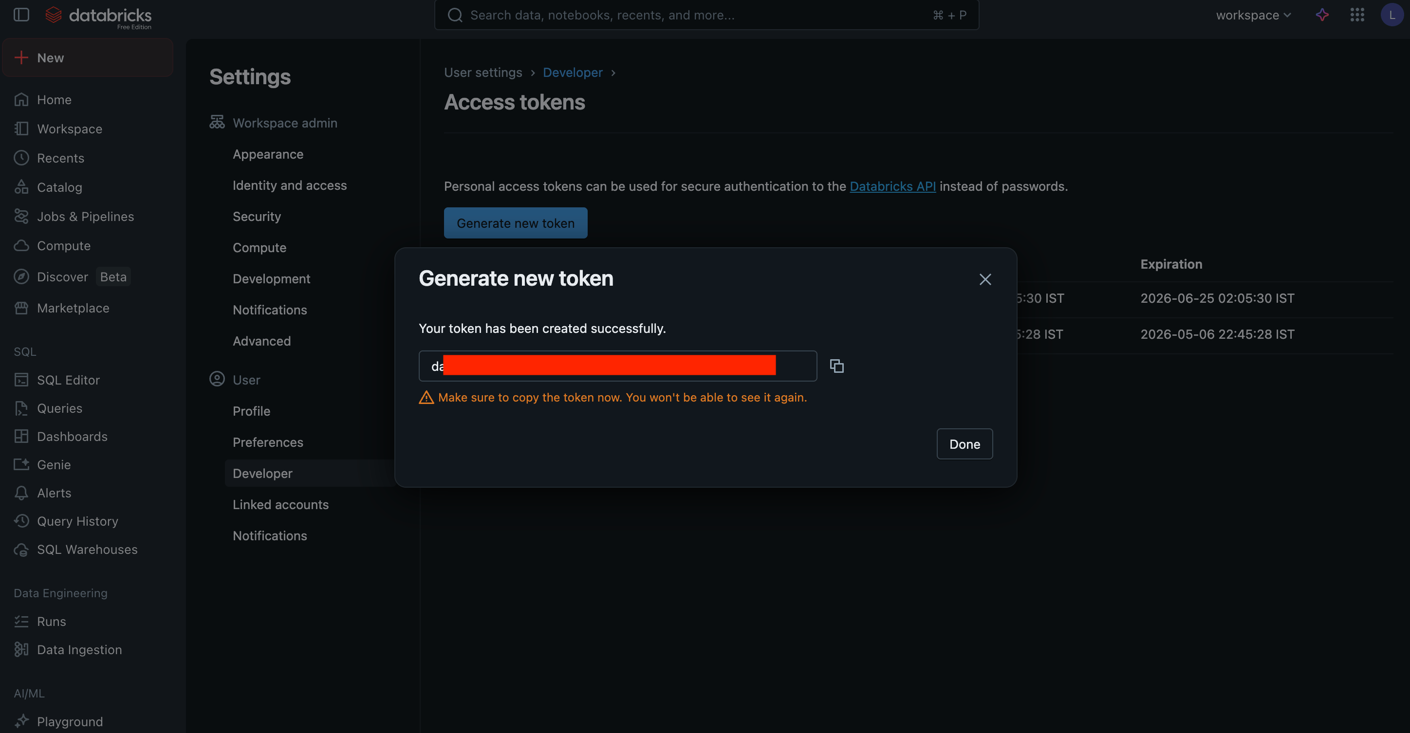 Obtain the API Key