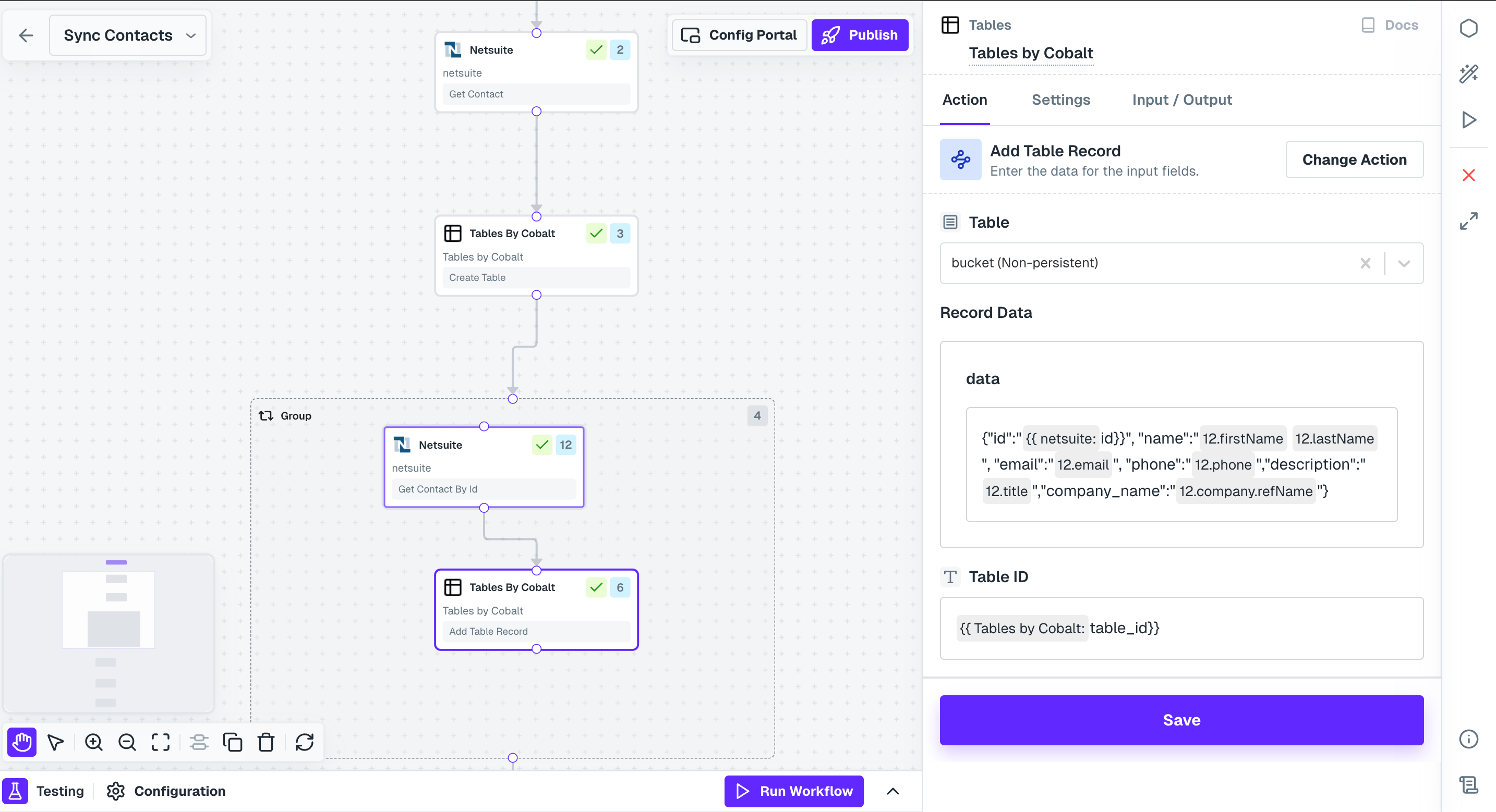 Setup Table Node