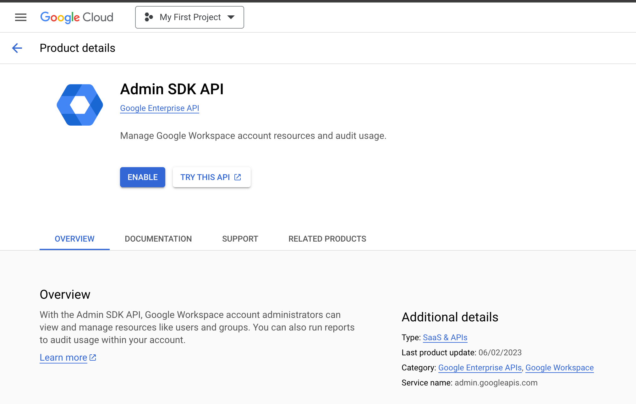 Enable API