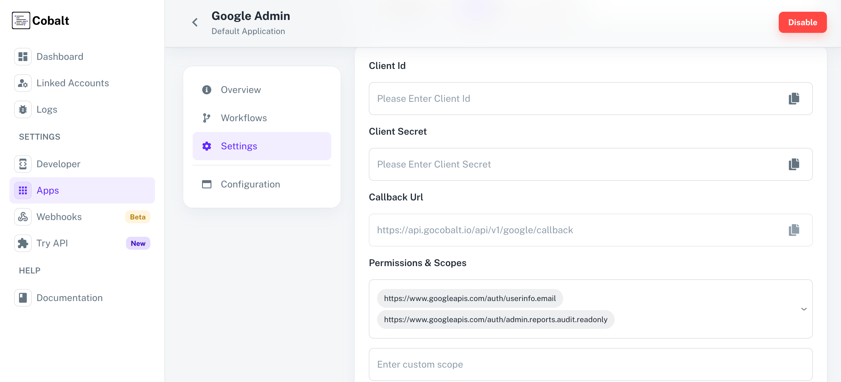 OAuth Scopes