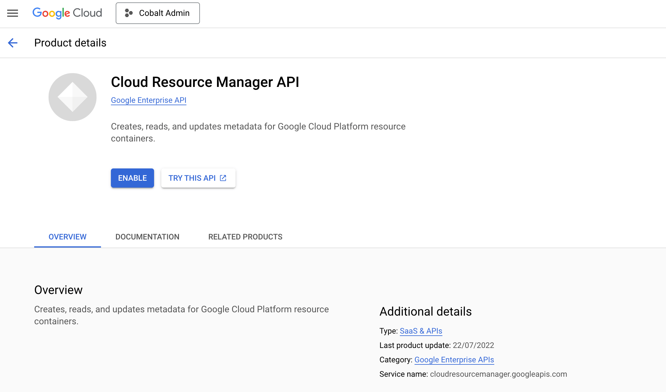 Enable API