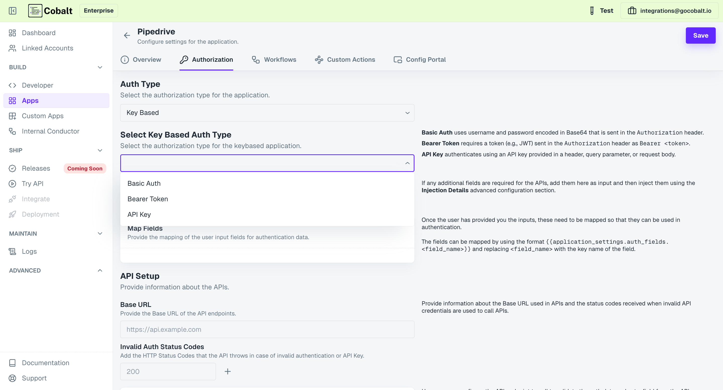 Key-based authorization