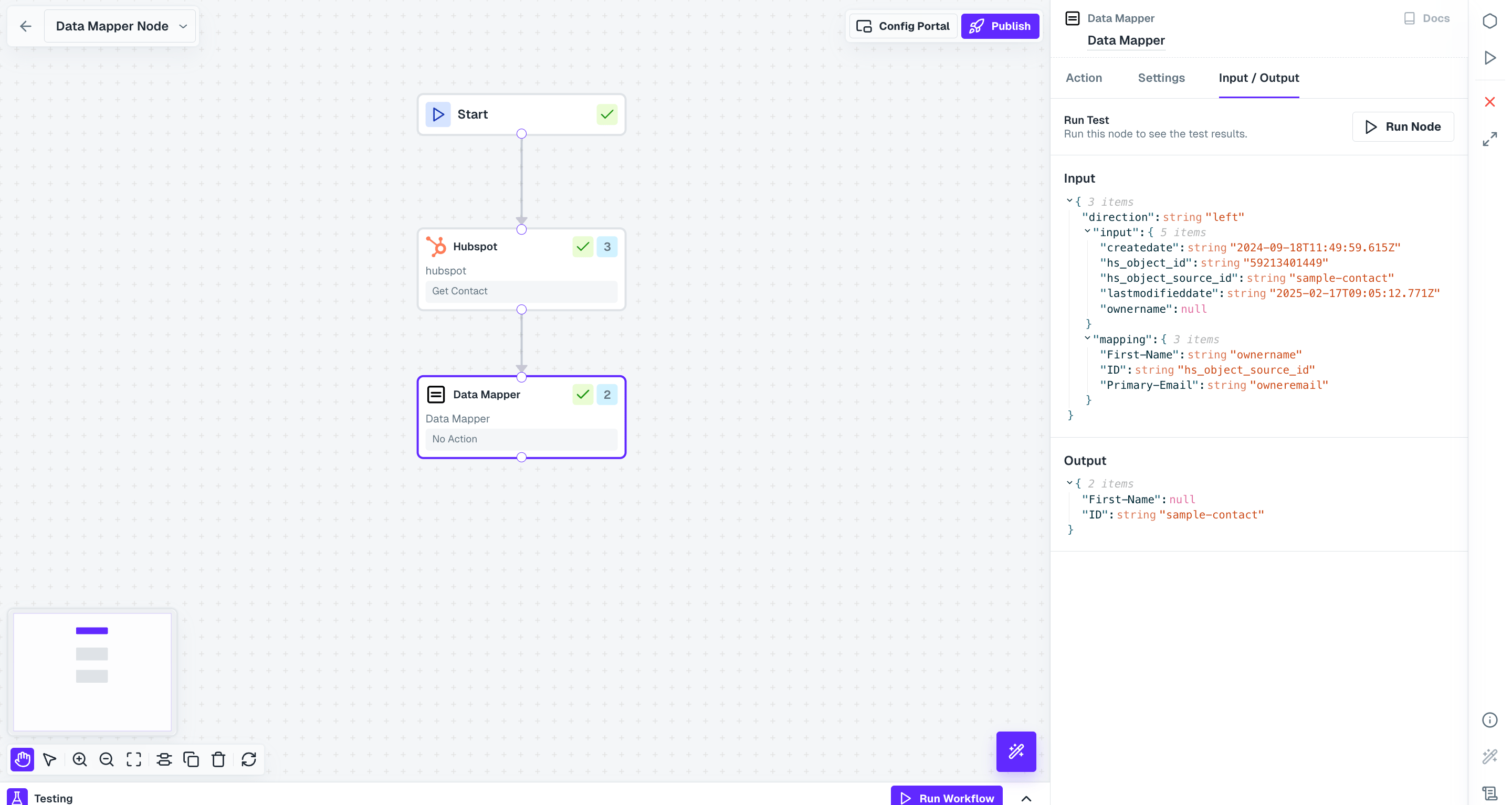 Data Mapper node response in Refold