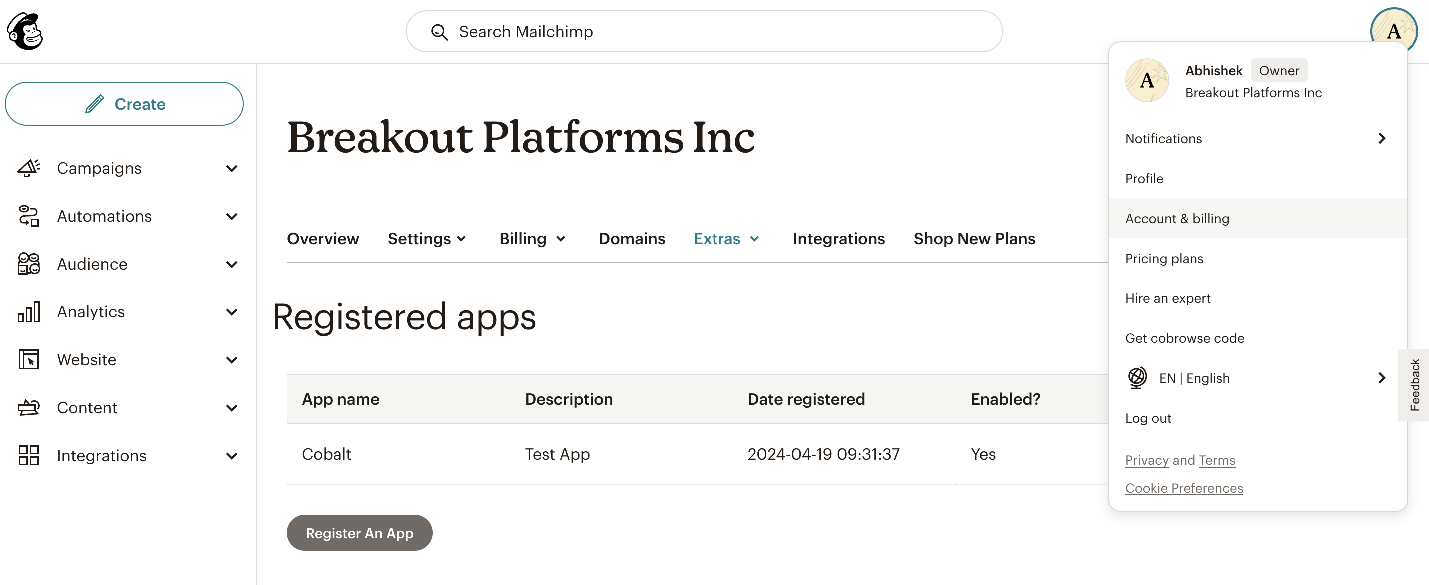 Navigation for App setup