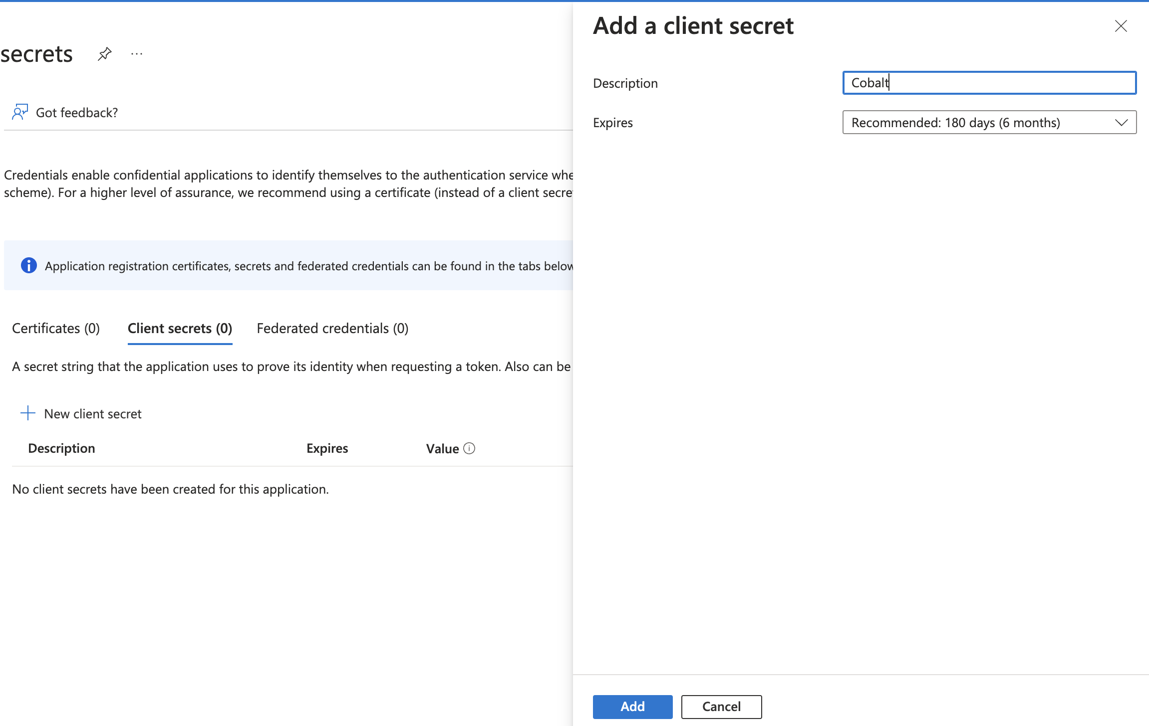 Getting Client Secret