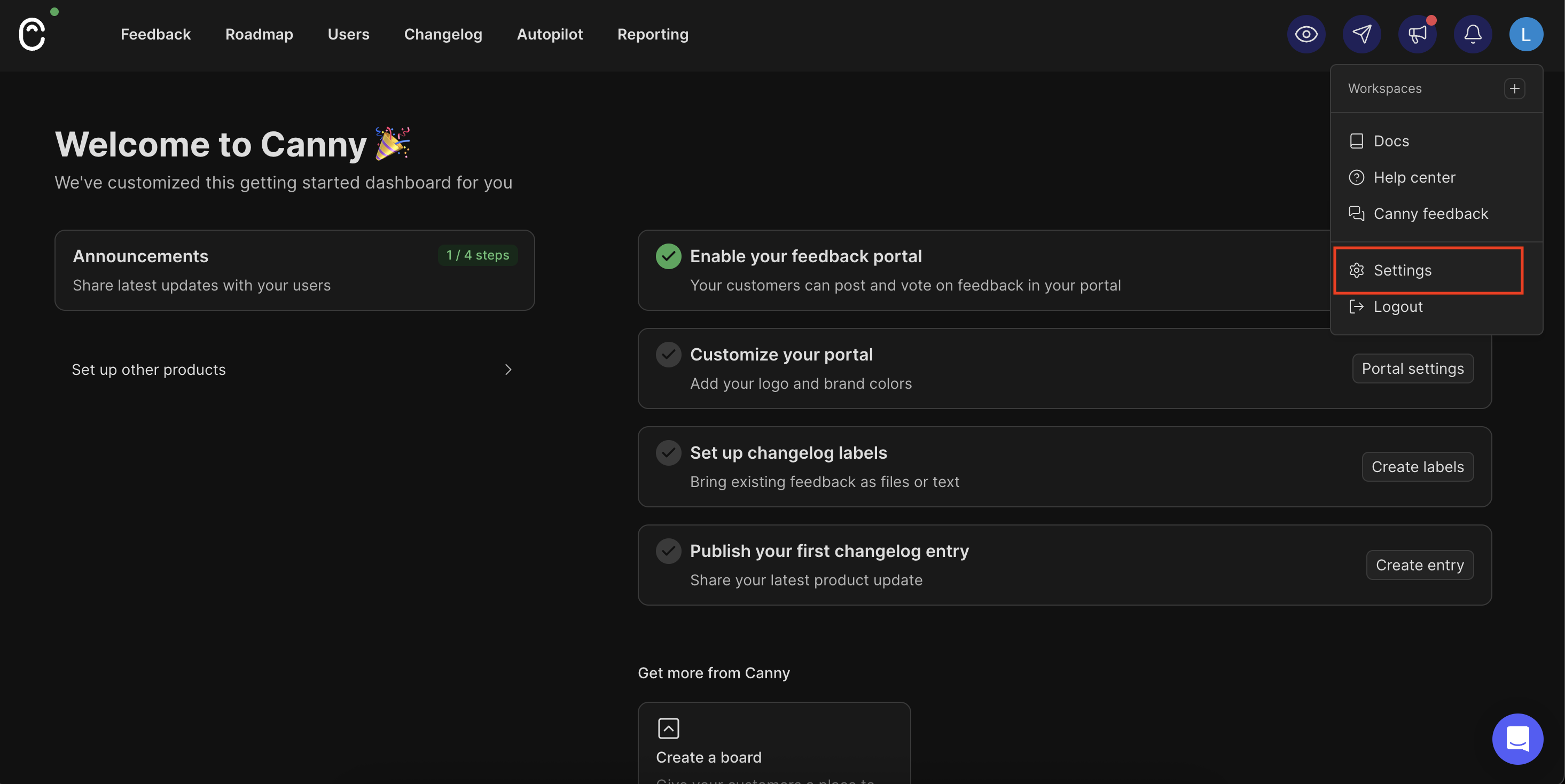 Navigation for API Key setup