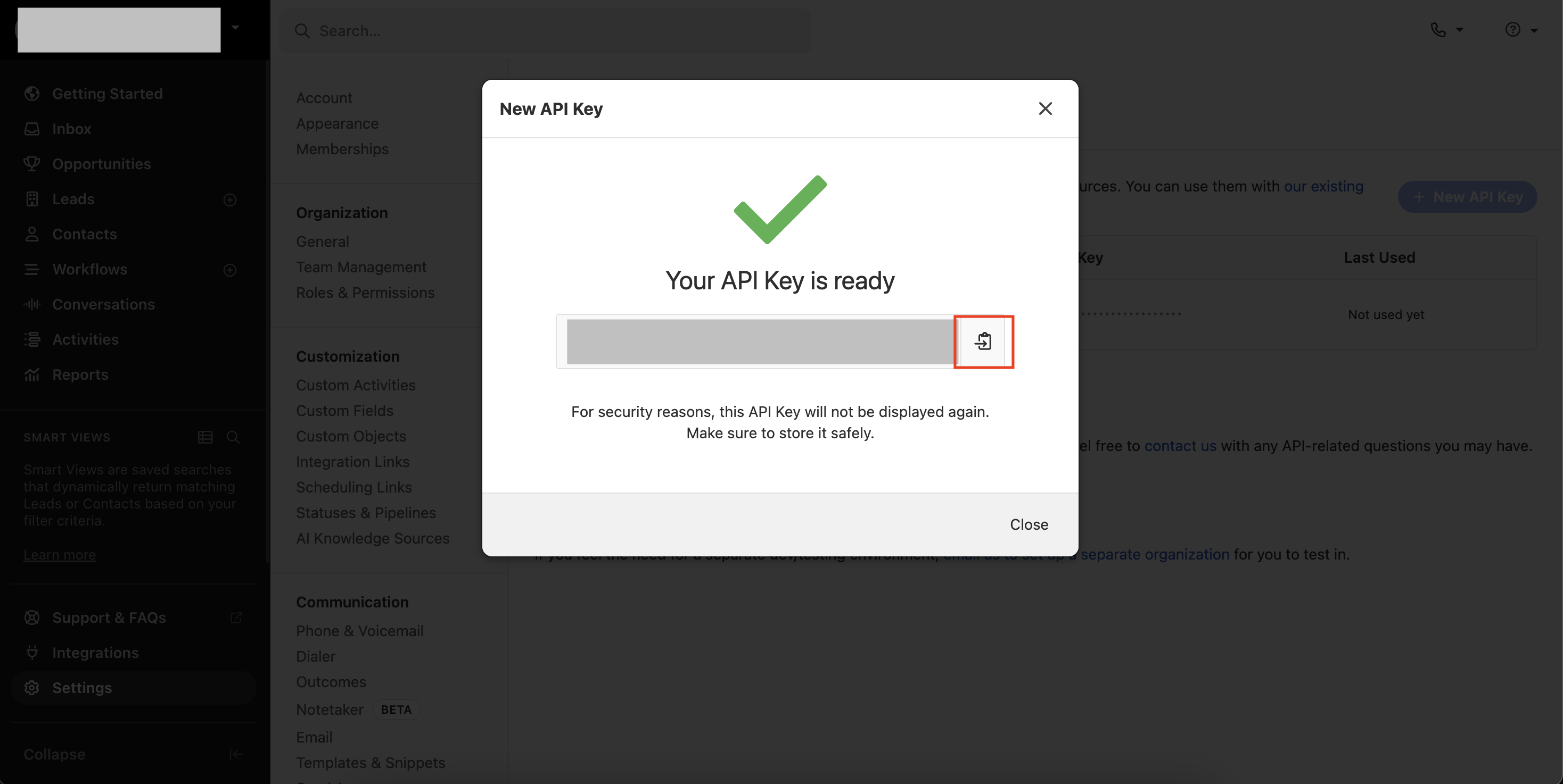 Getting API Key Credentials