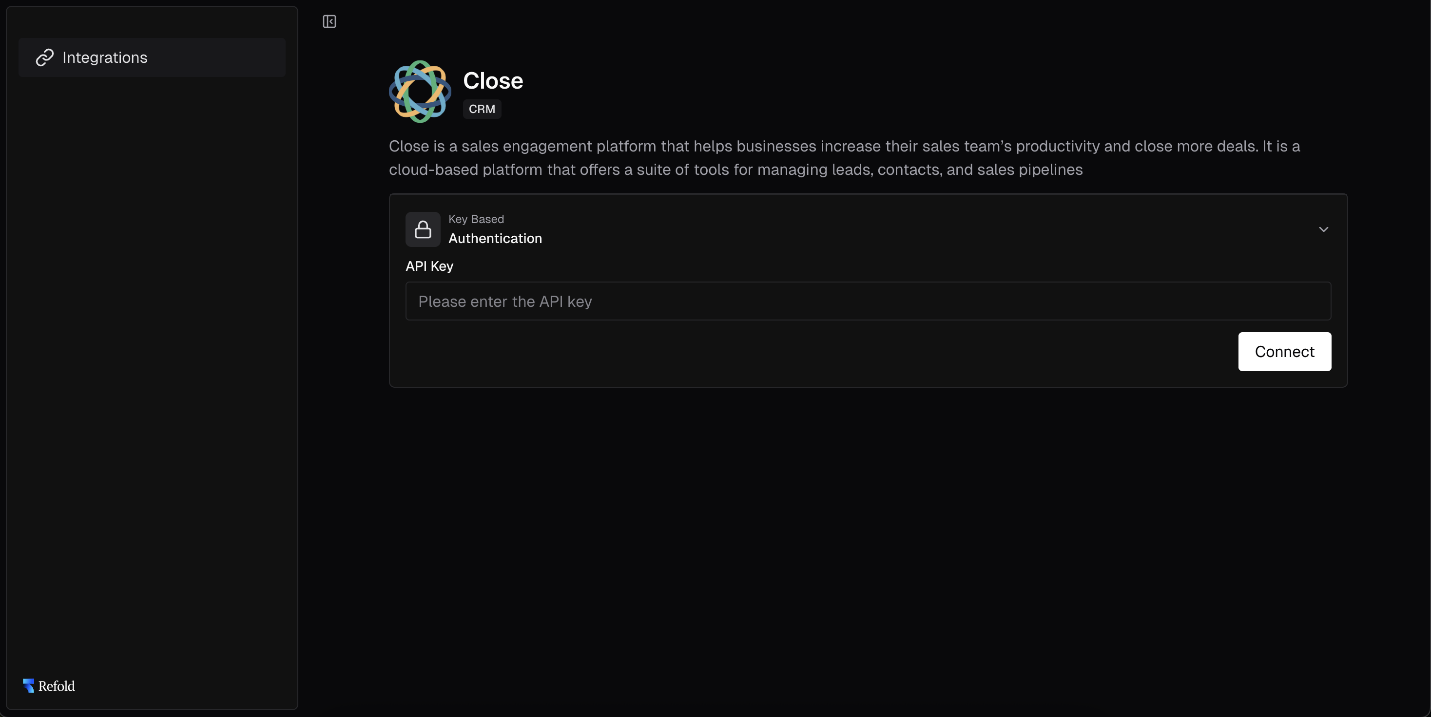 Setting up application API Key credentials