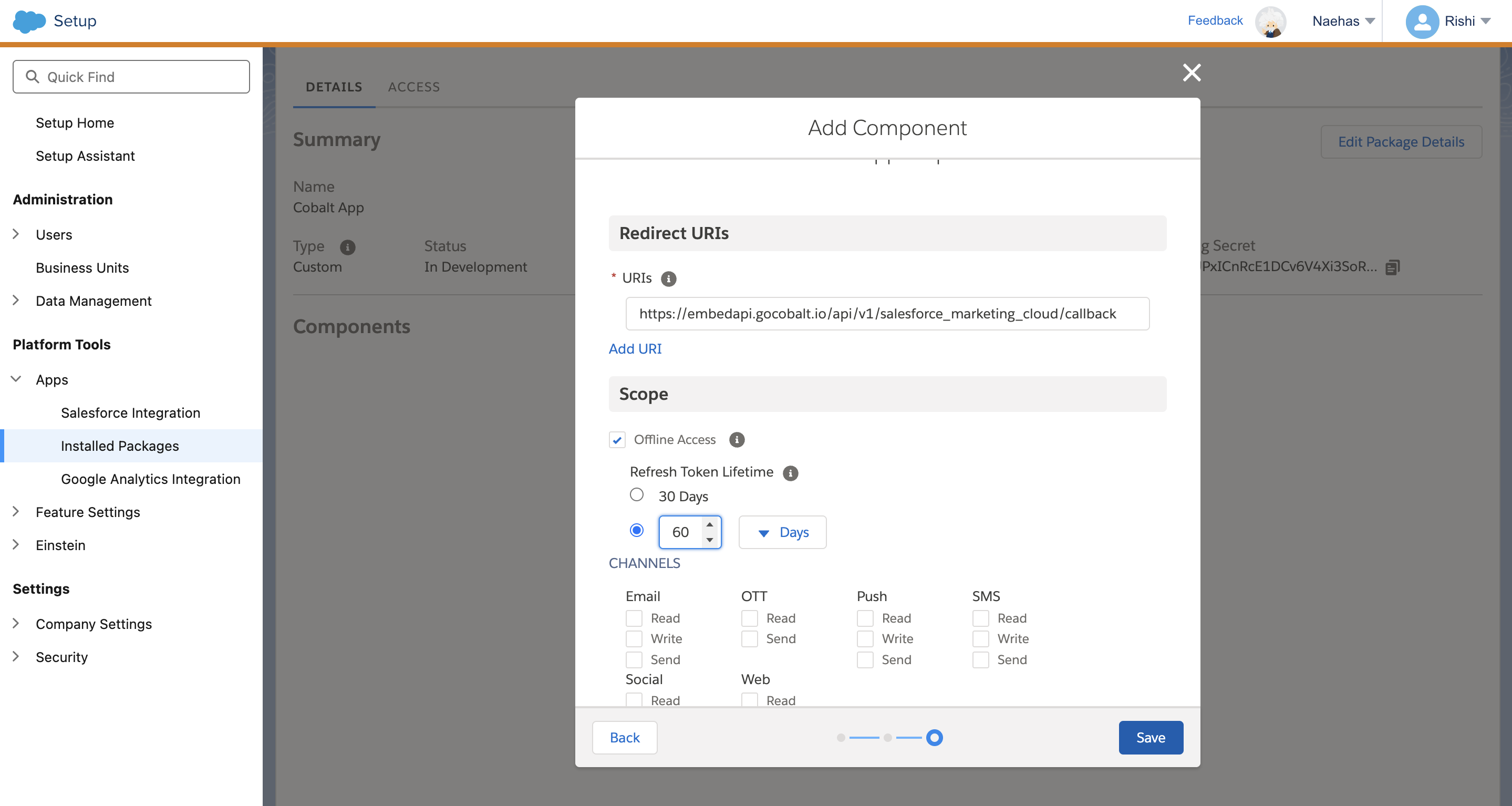 Setting up Developer app