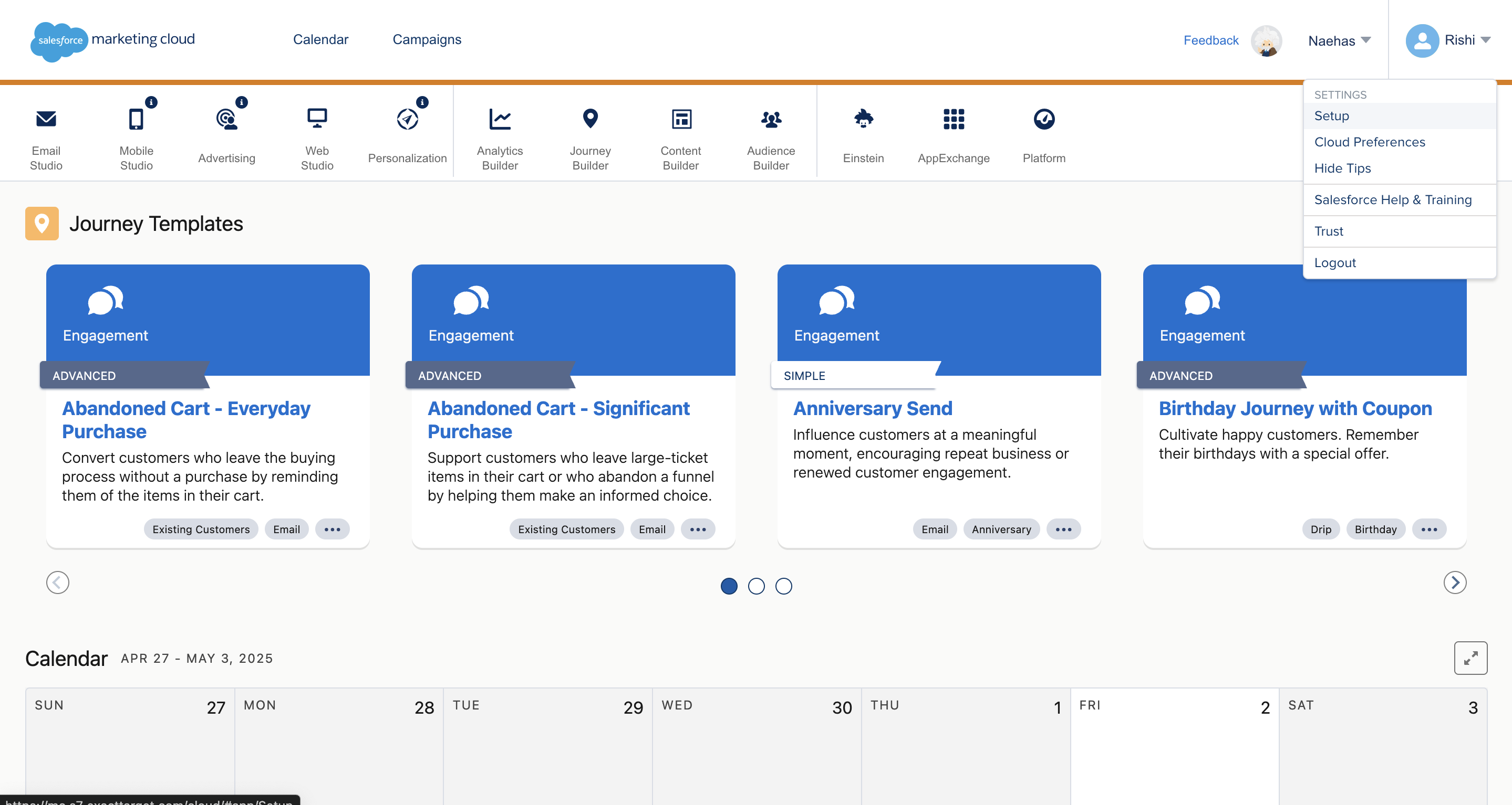 Navigation for App setup