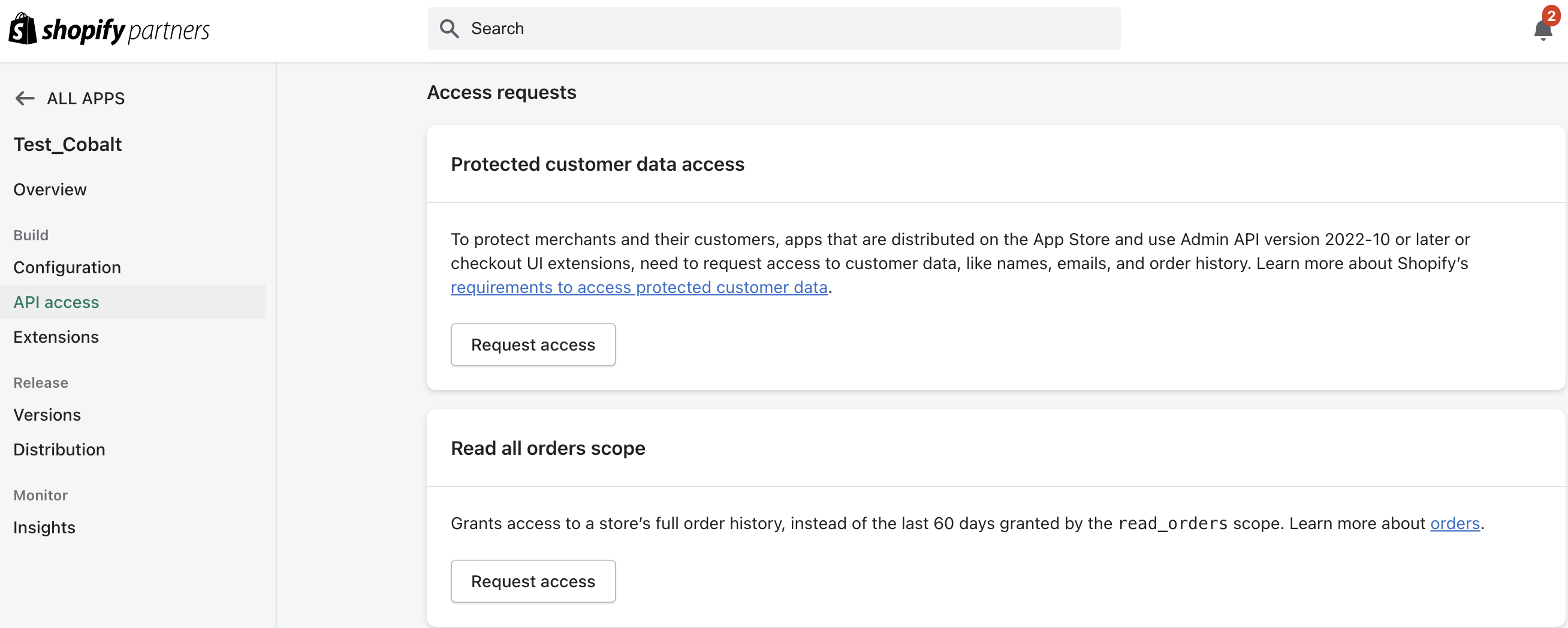 protected customer data request