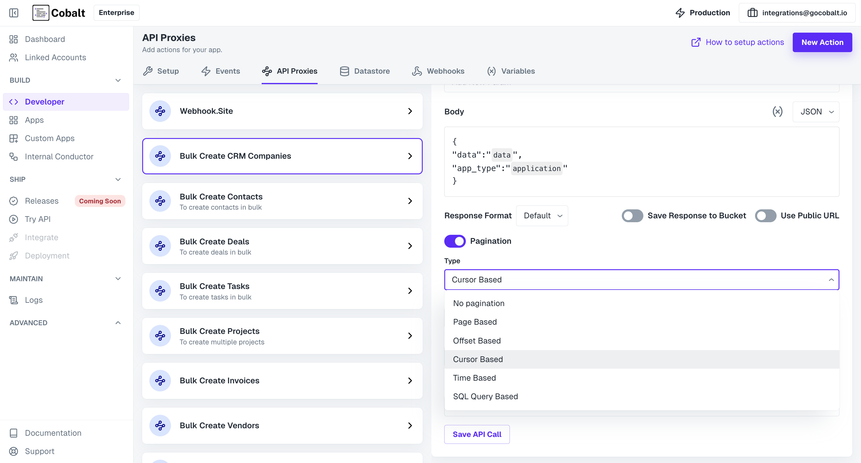 Pagination in the API Proxy