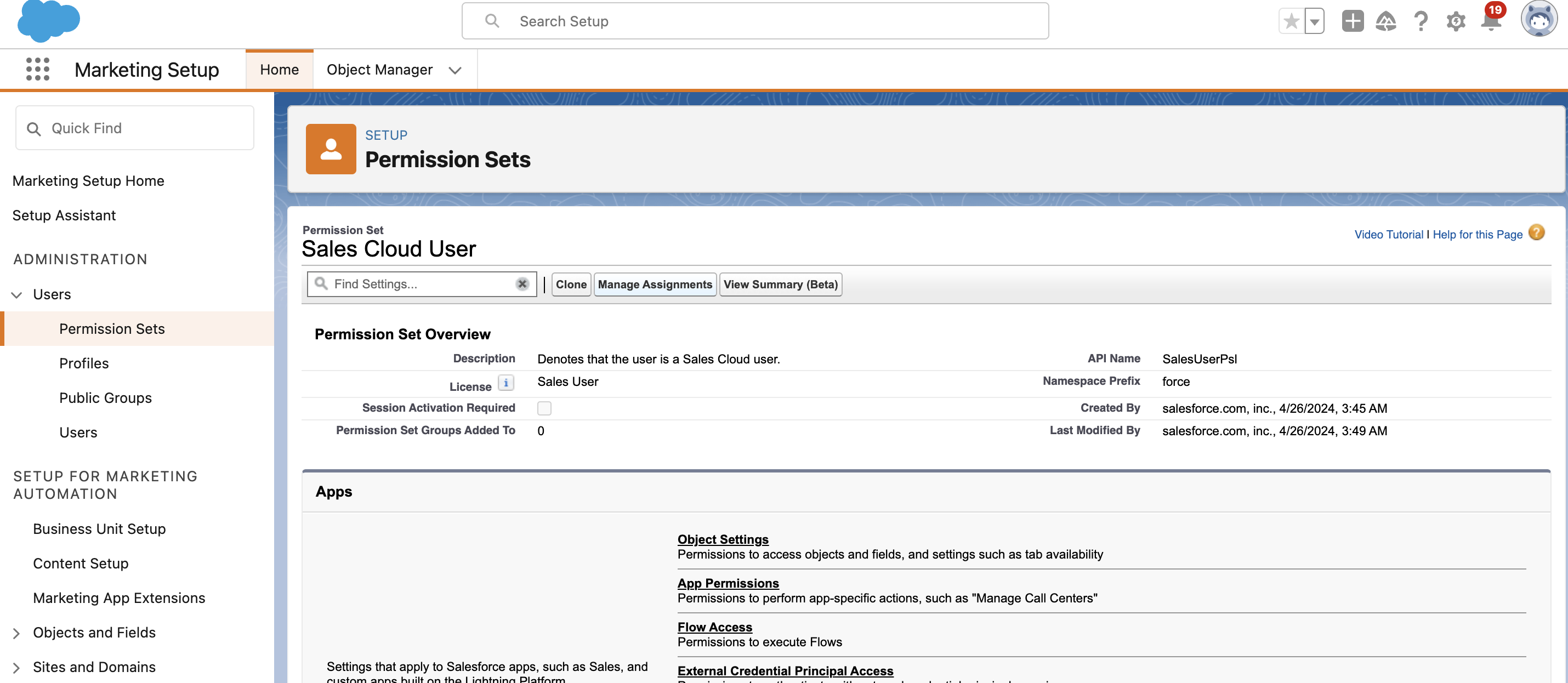 Assign Permission Set to the user