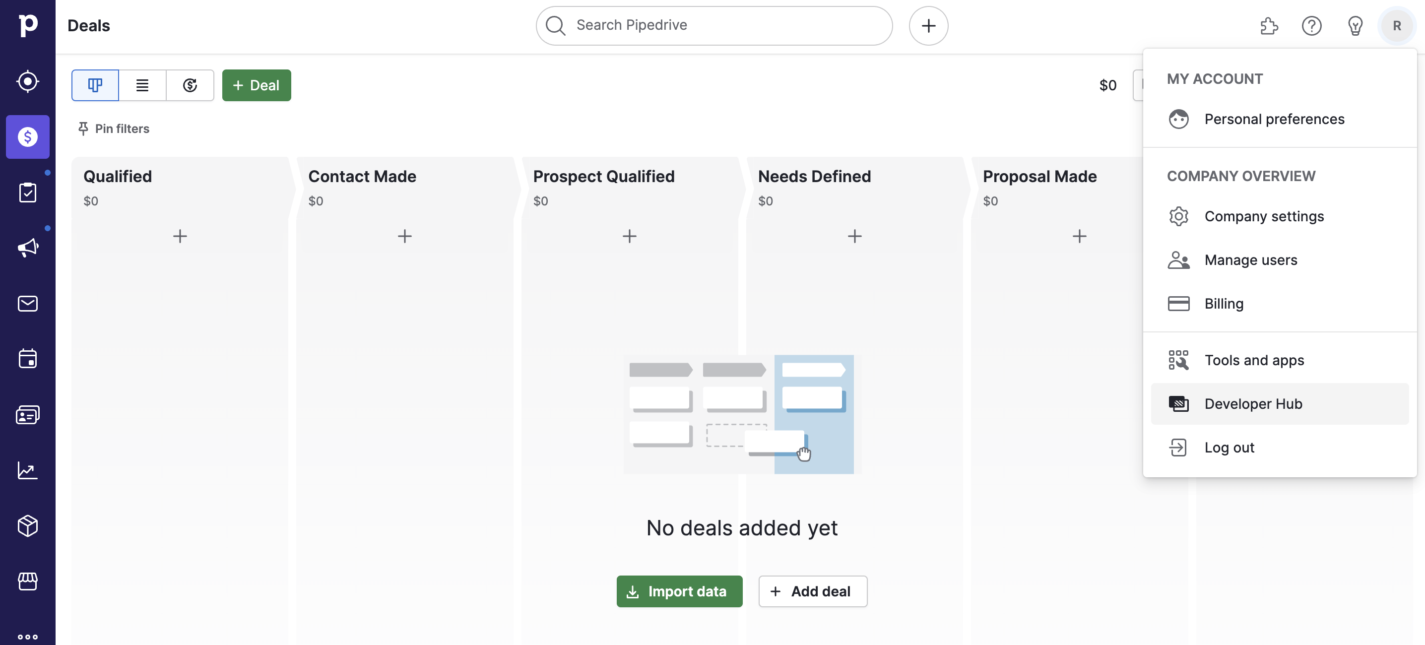 Navigation for App setup