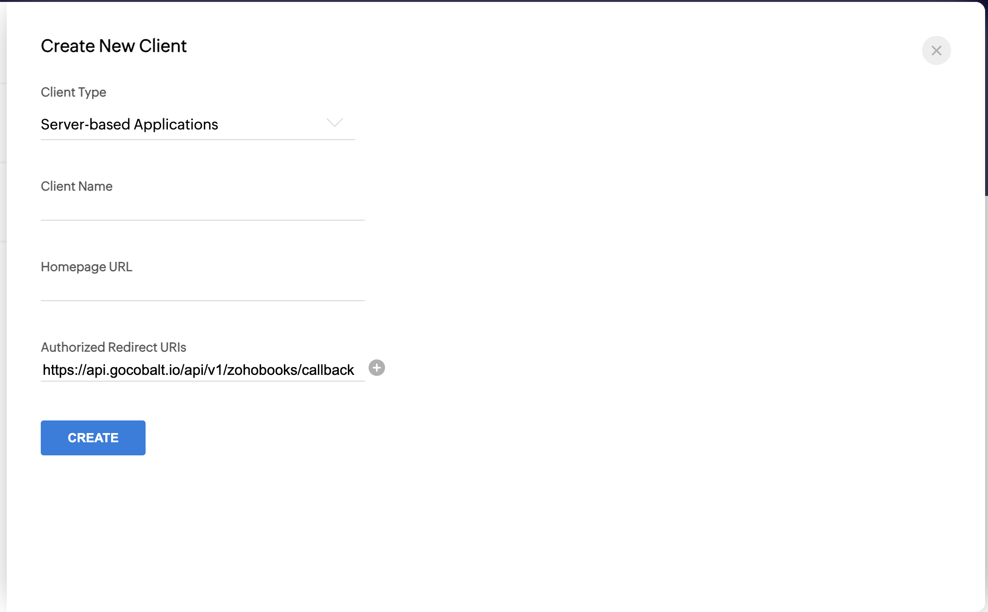 Setting up Zoho Books Developer app