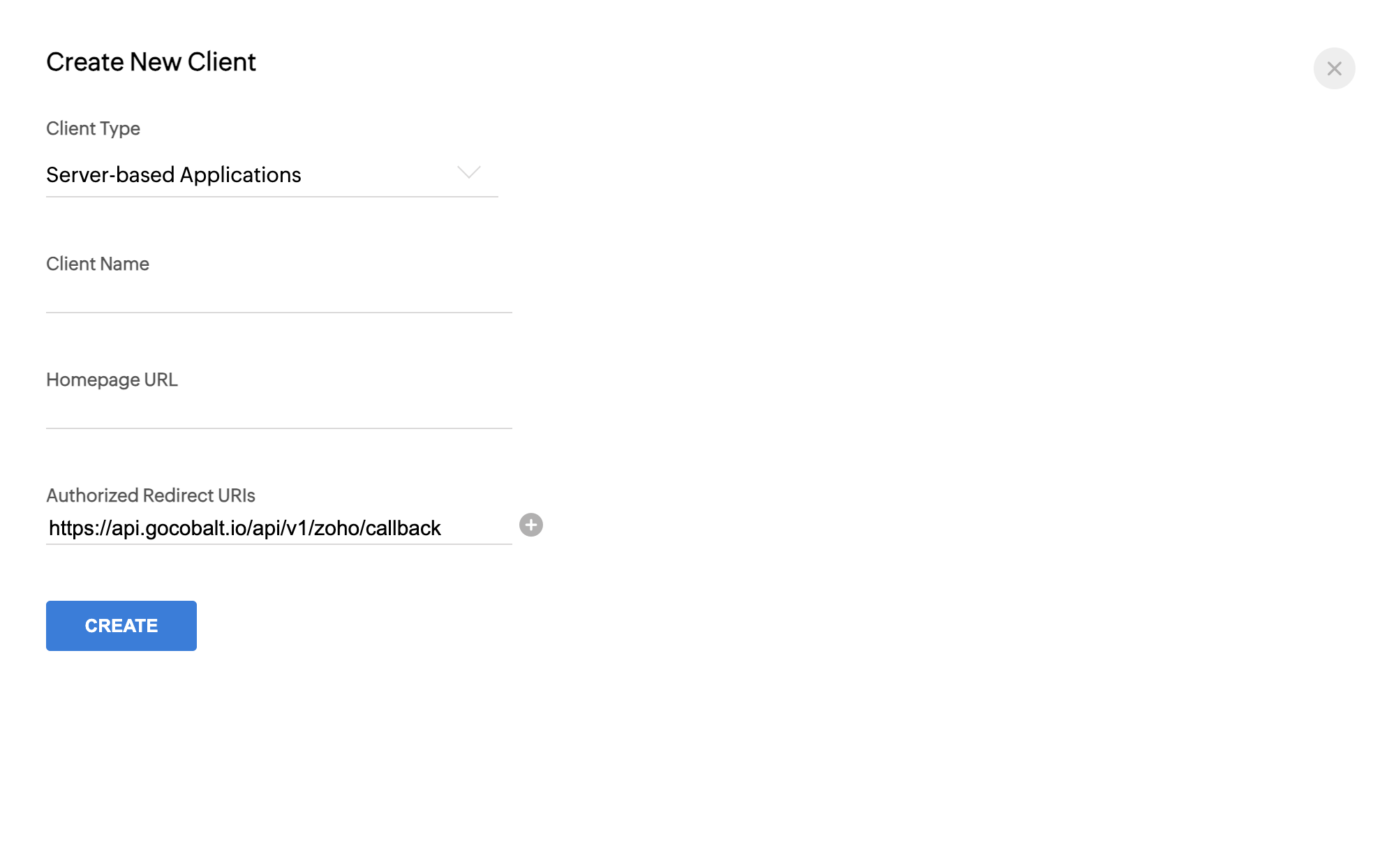 Setting up Zoho Recruit Developer app