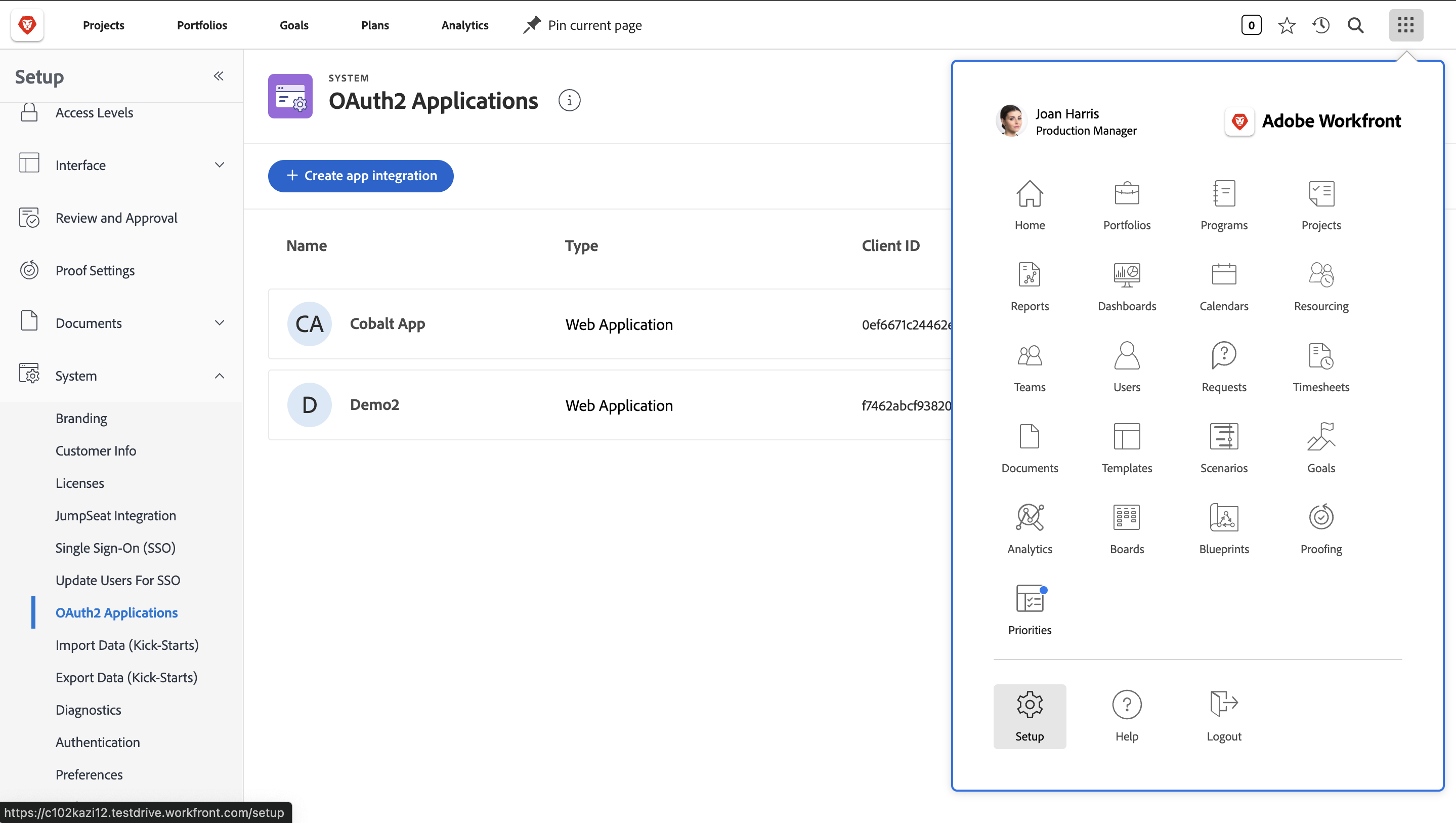 Navigation for App setup