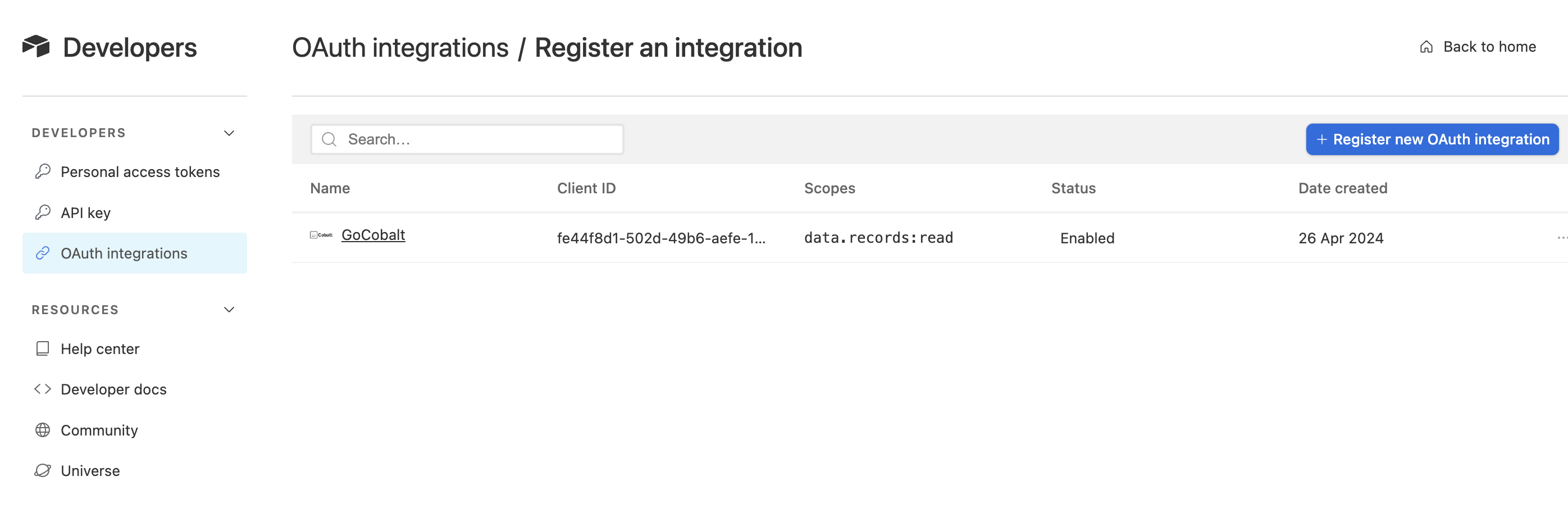 Navigation for App setup