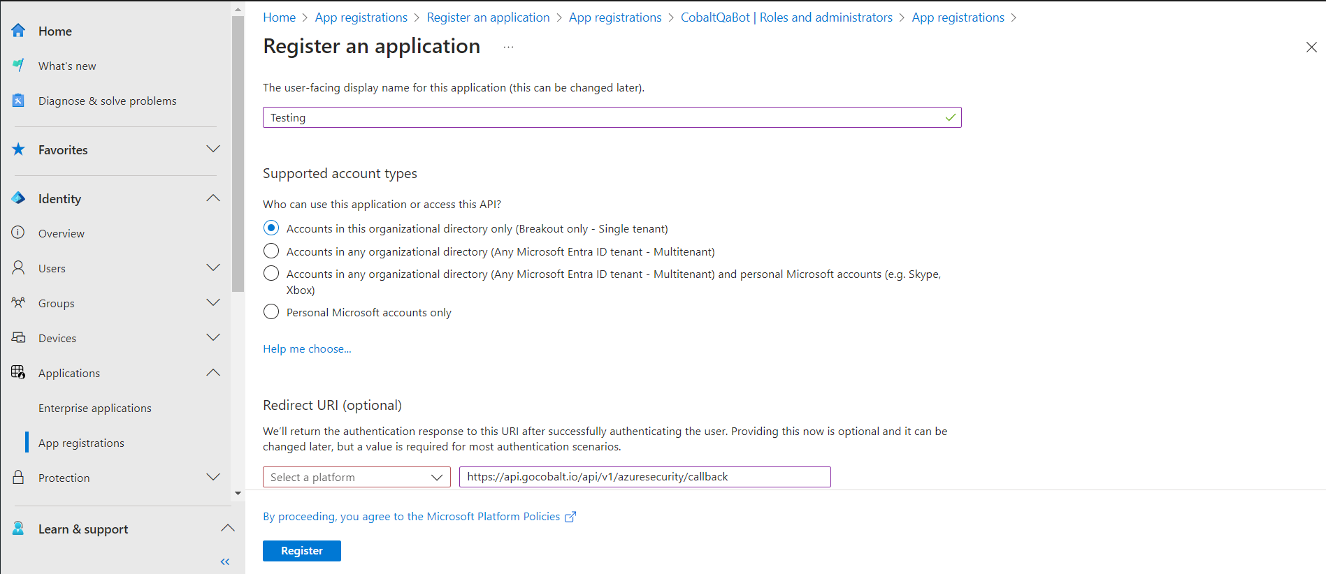 App Registration