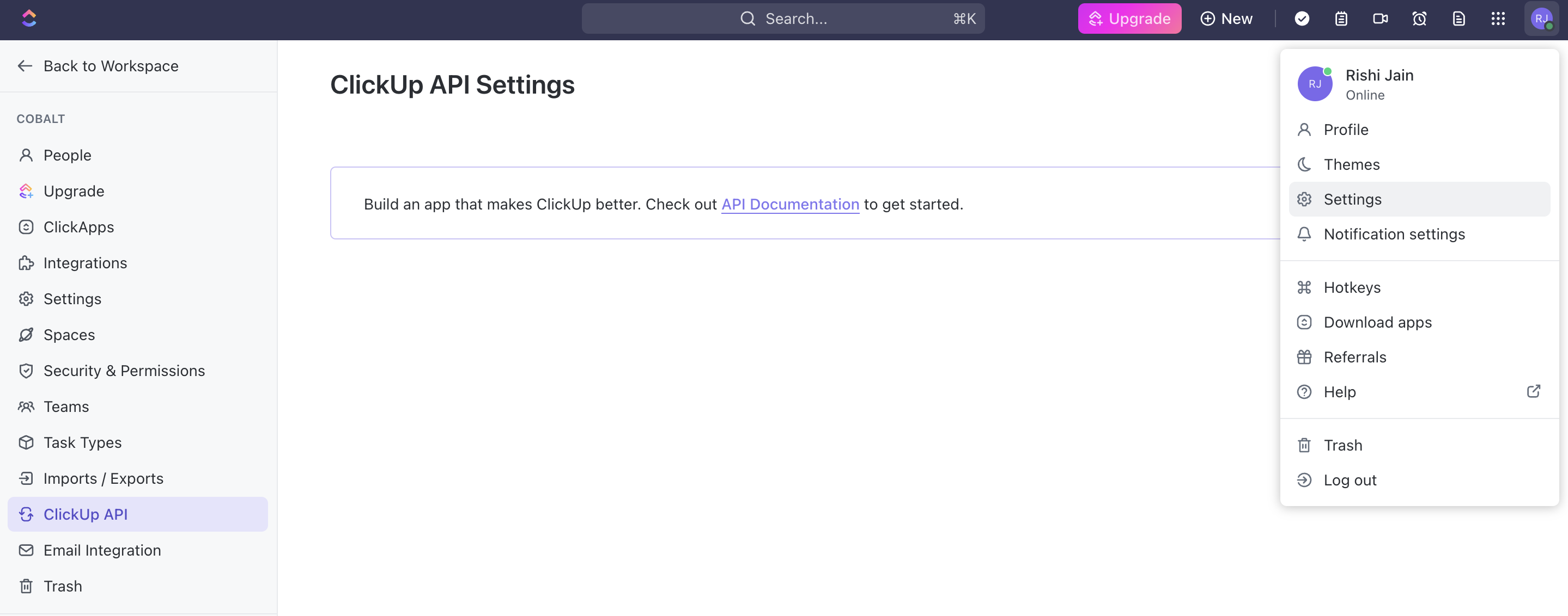 Navigation for App setup