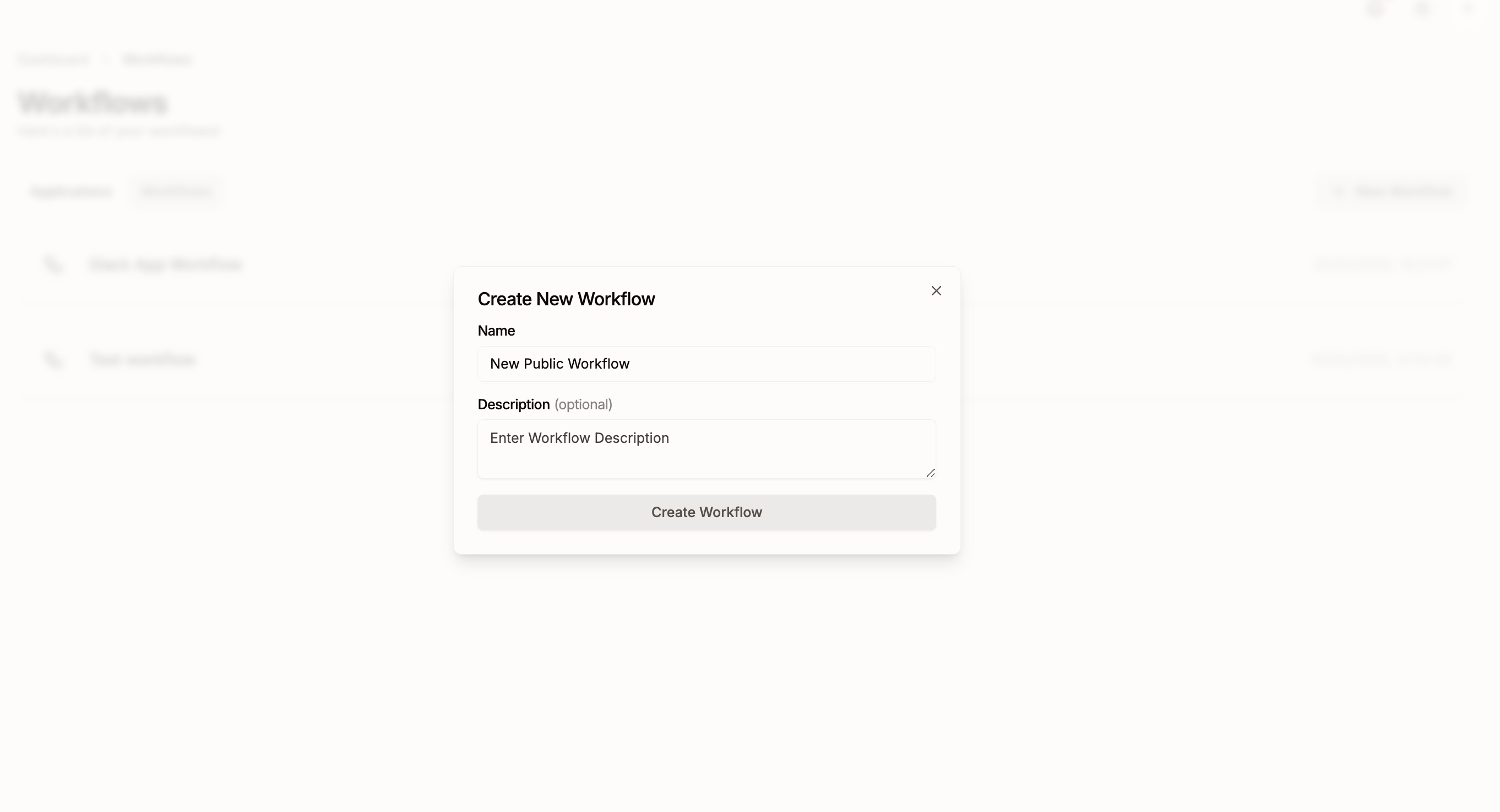 Creating a Public Workflow