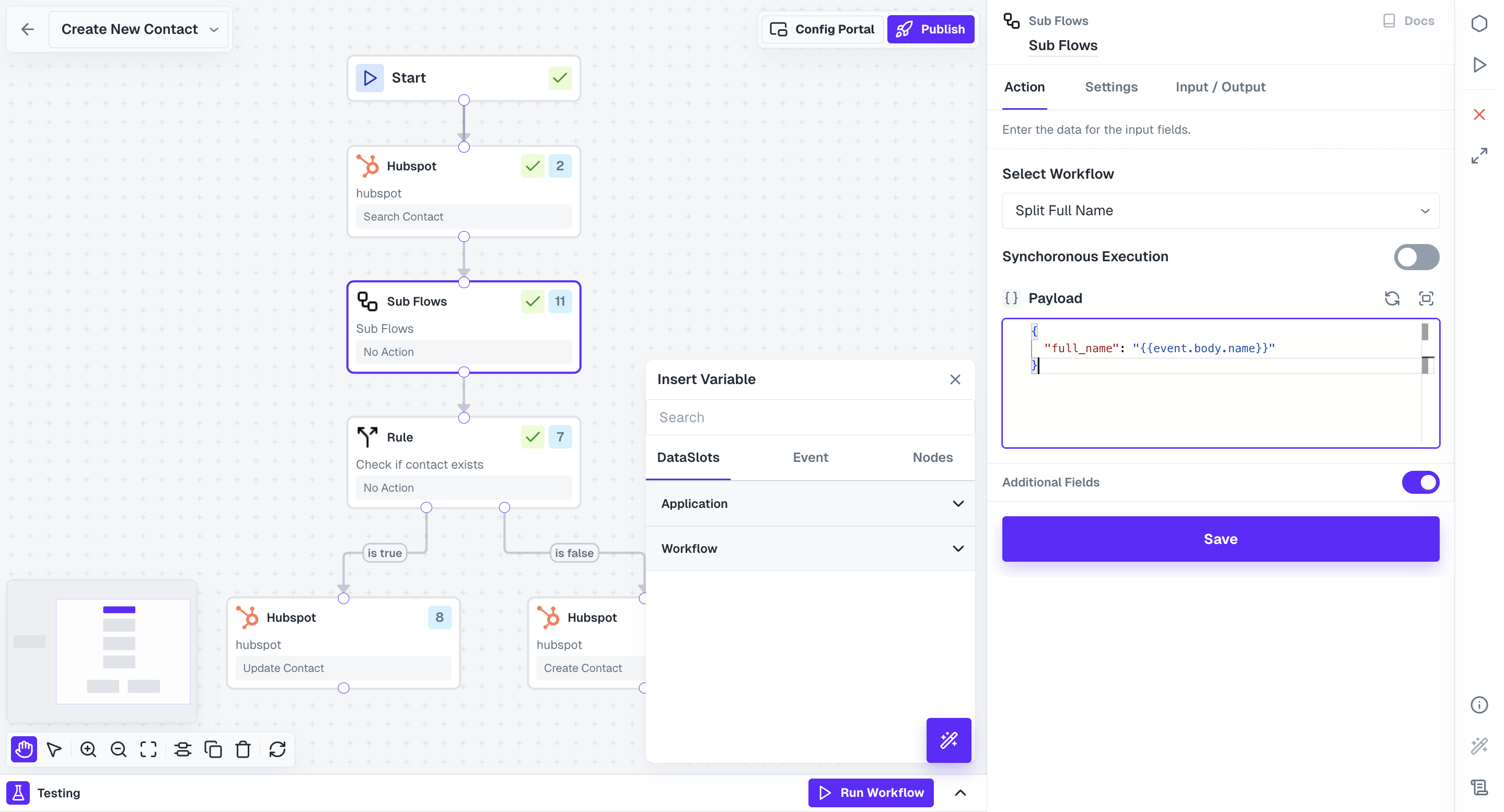 Selecting Sub Flow in Cobalt