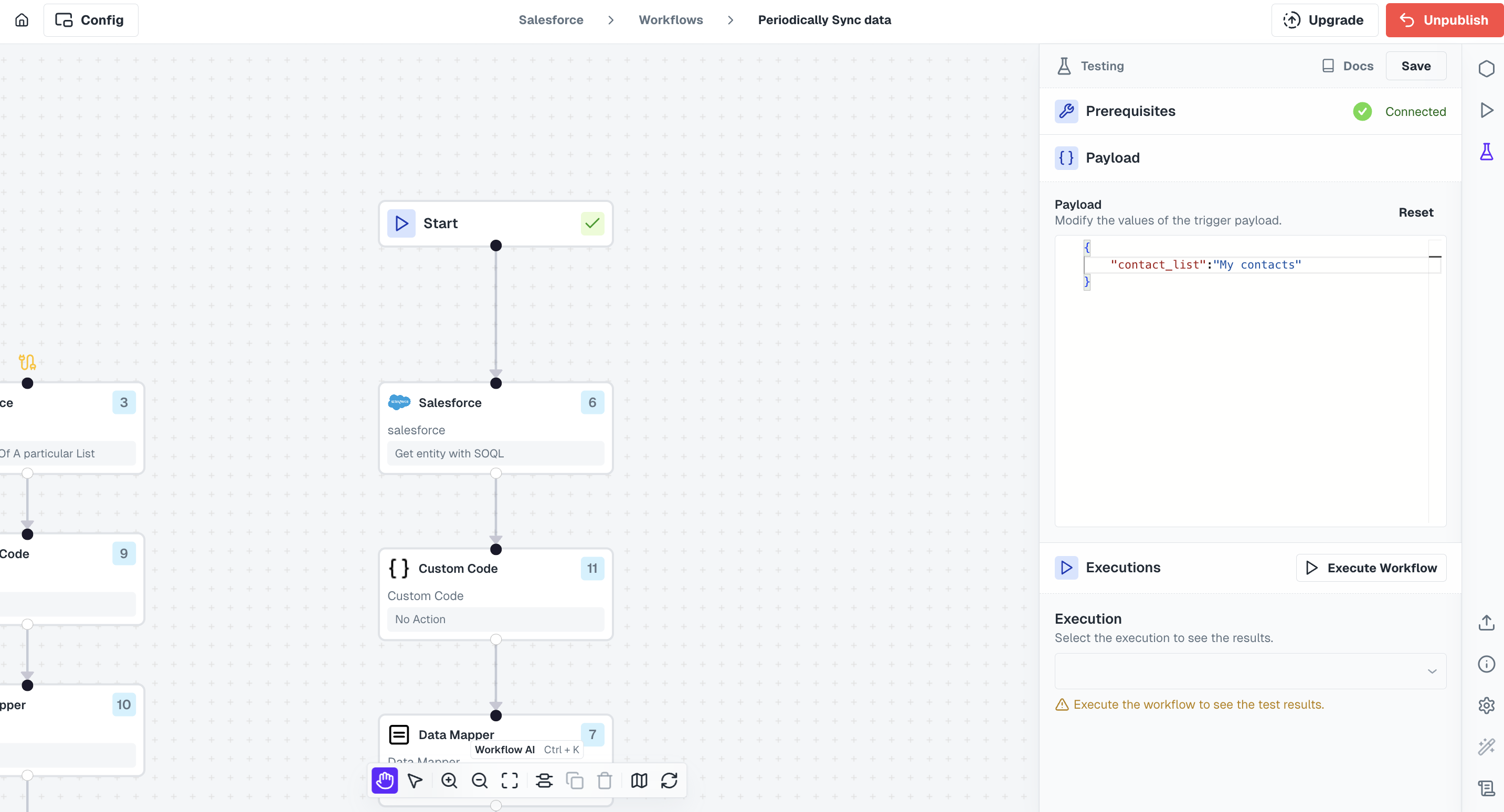 Setting Payload for testing