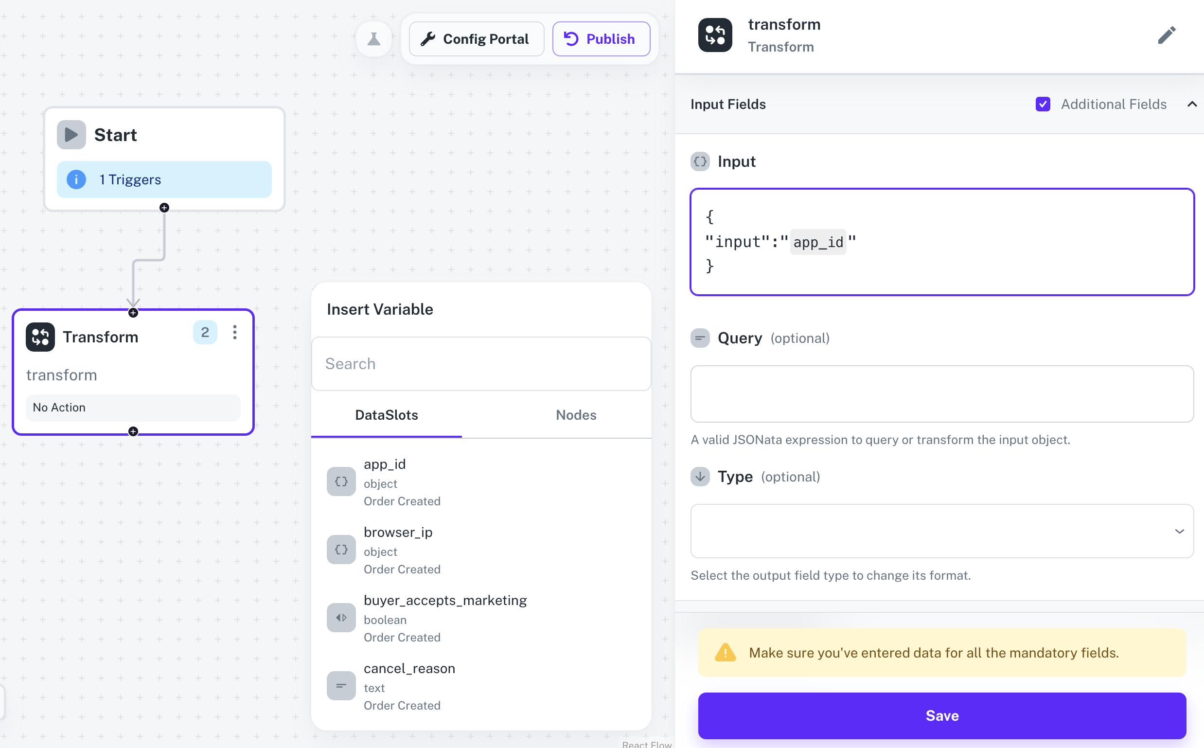 Transform Node in Cobalt