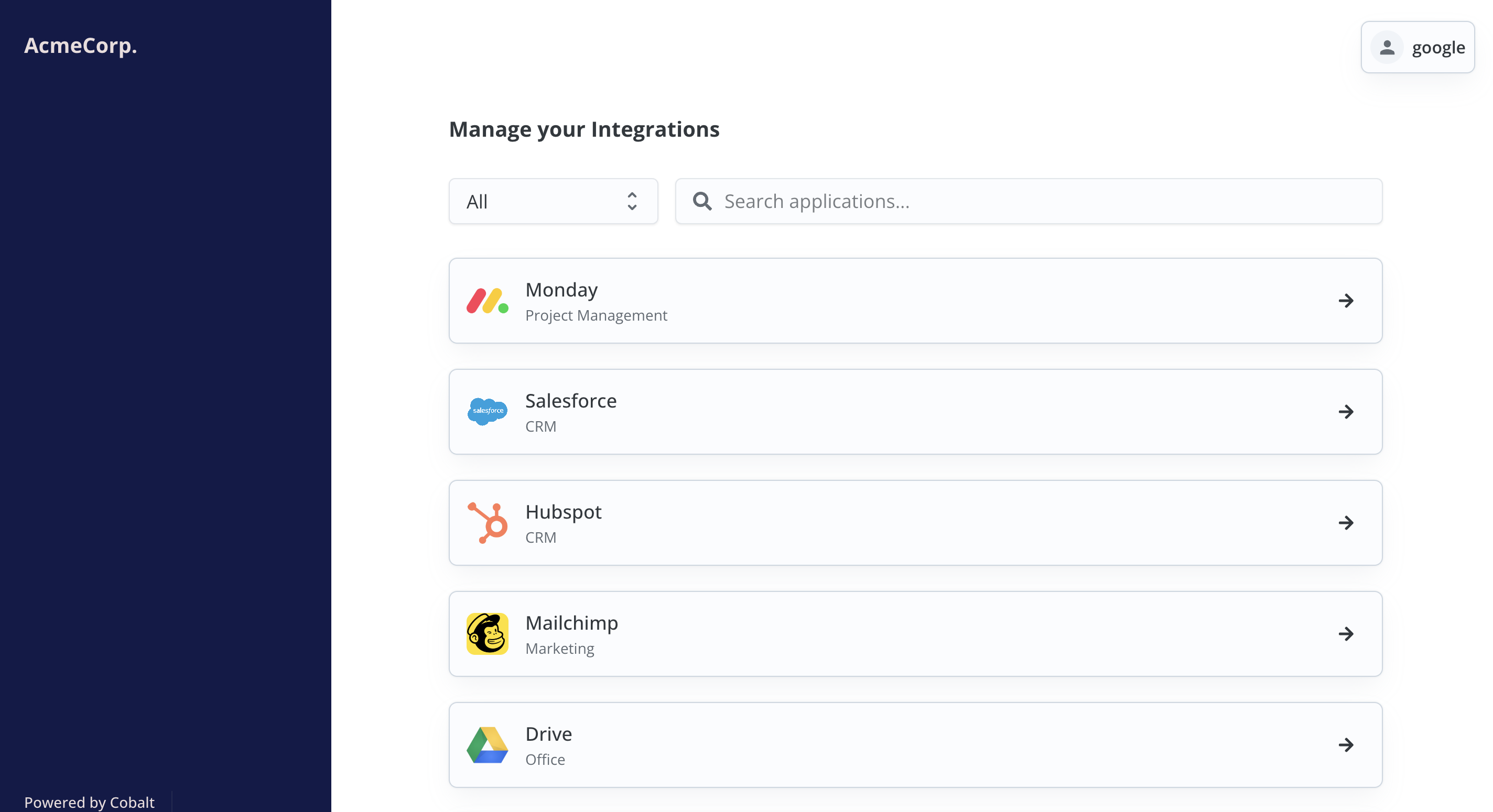 Hosted Portal in Cobalt