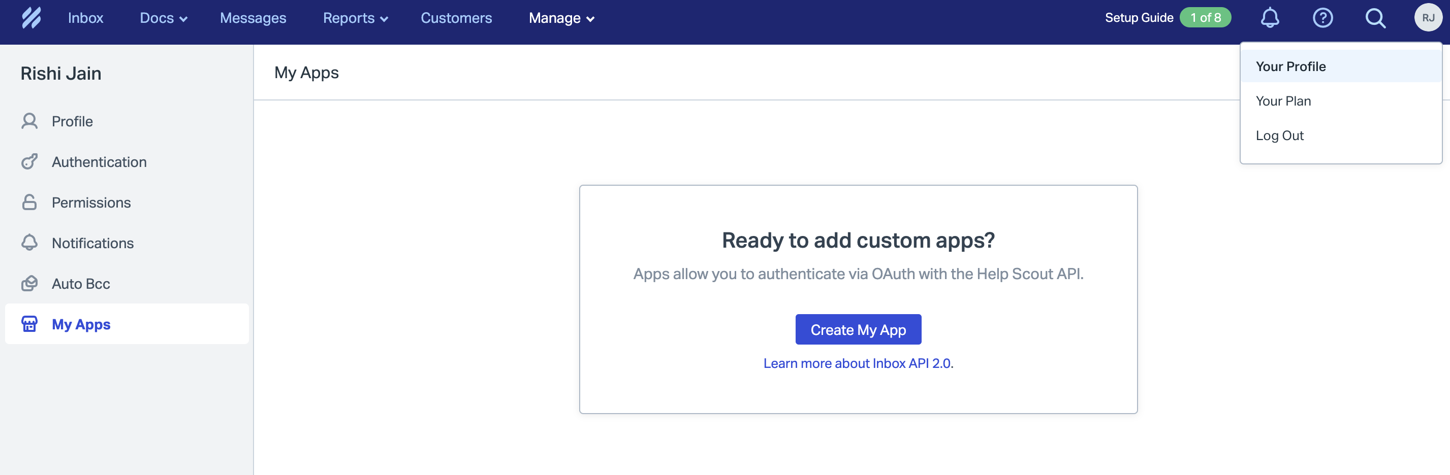Navigation for App setup