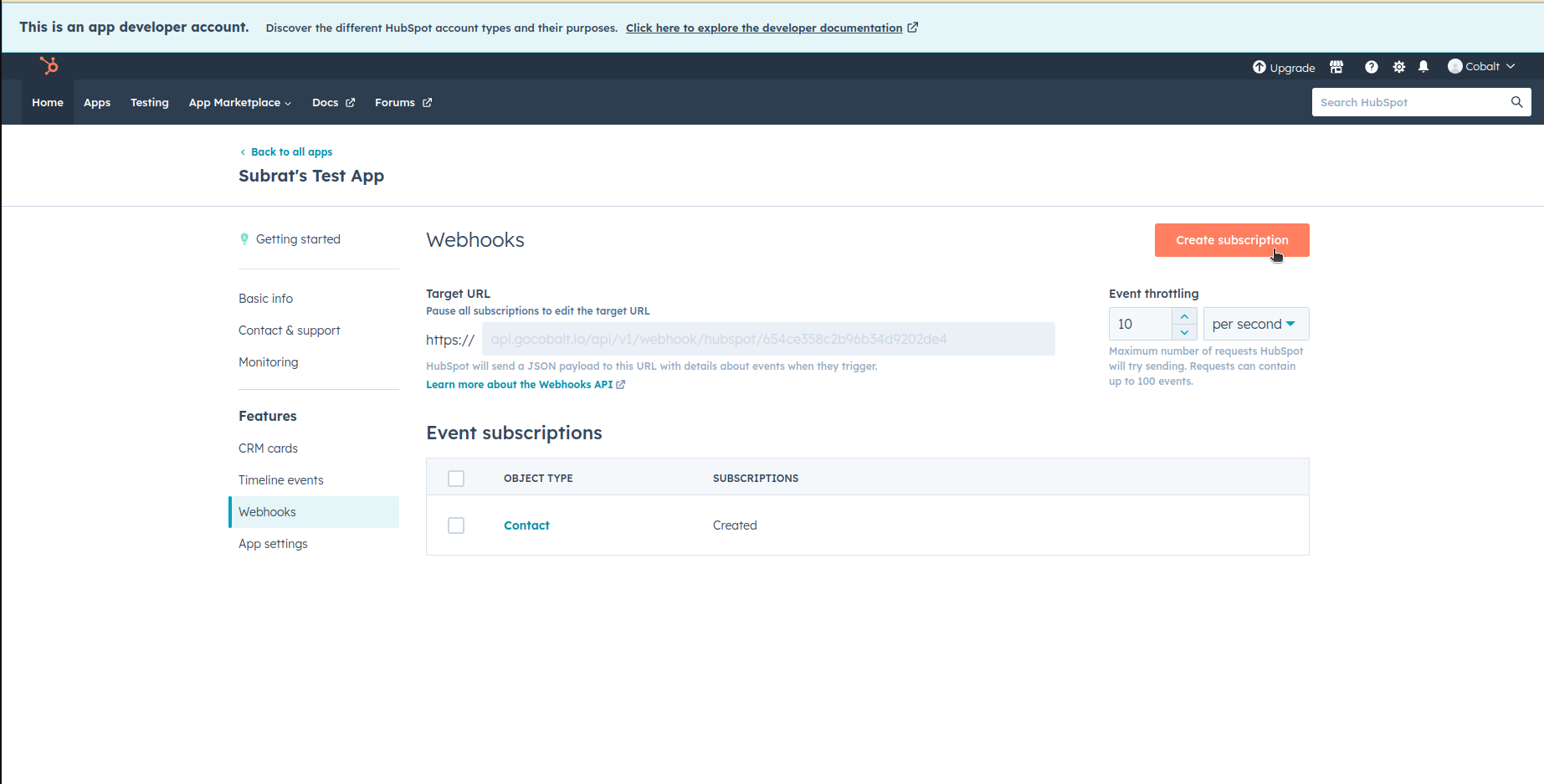 Setting up HubSpot Target URL
