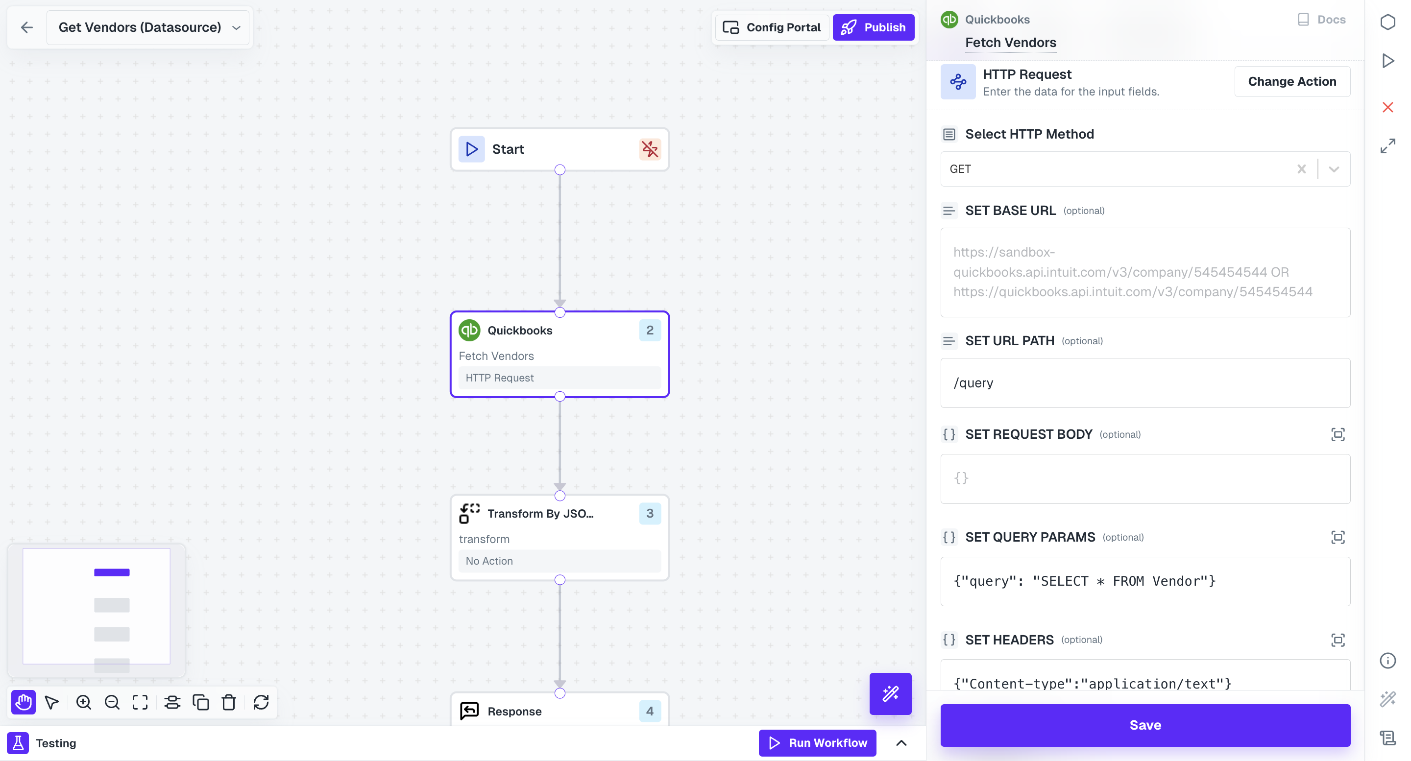Setup of Datasource Workflow