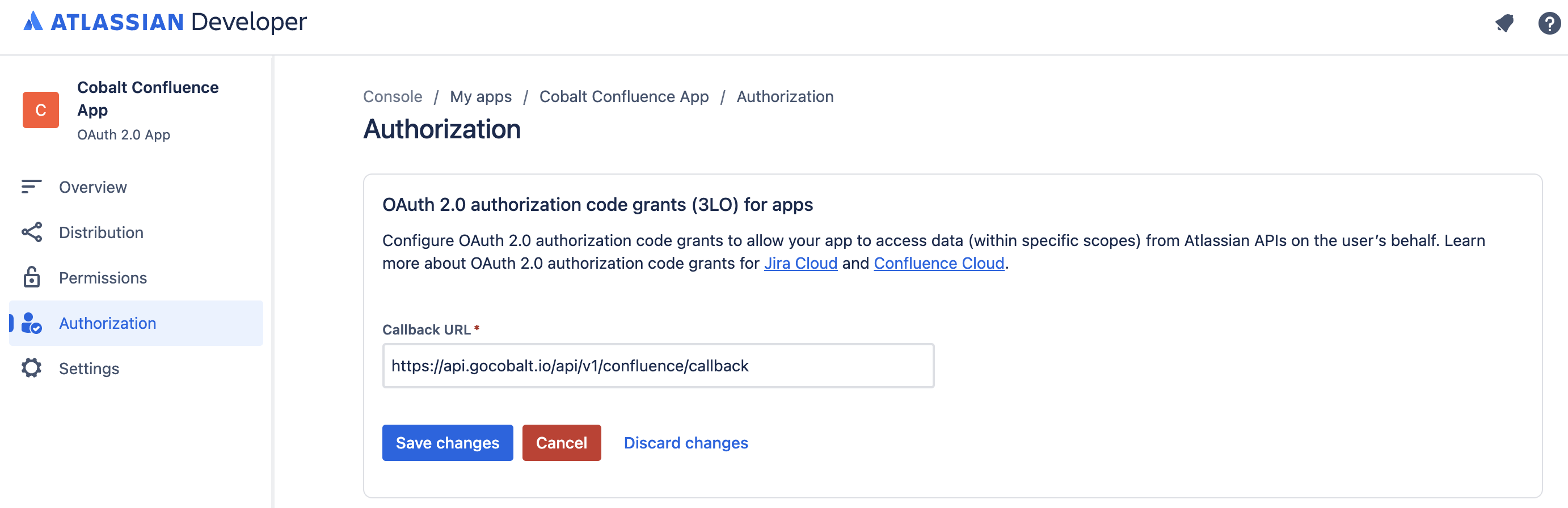 Setting up Confluence Developer app