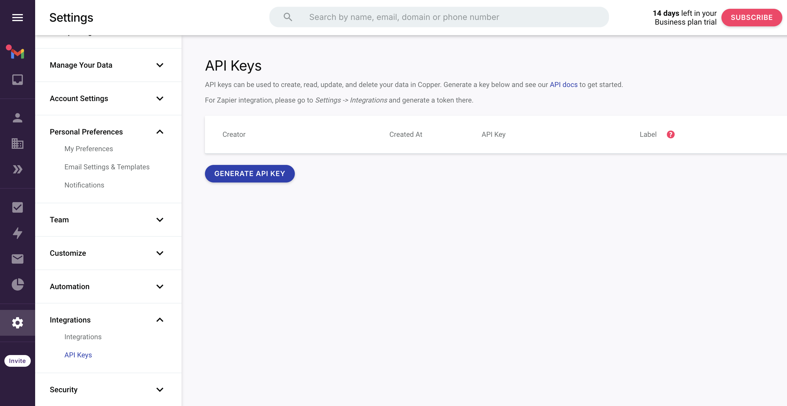 Navigation in Copper