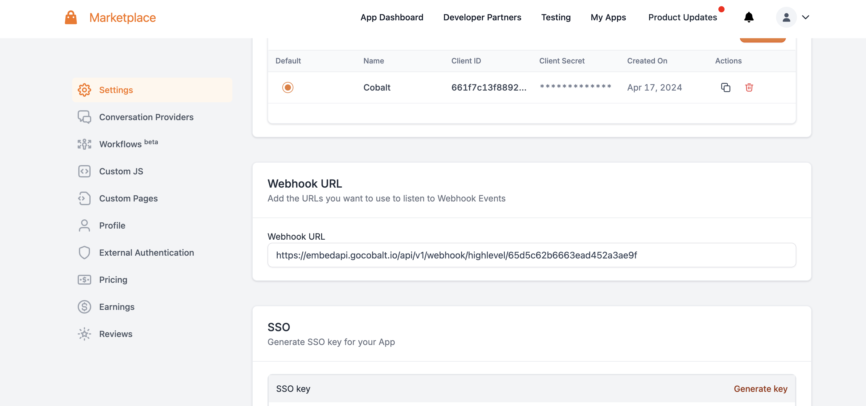 Setting up High Level Webhook URL