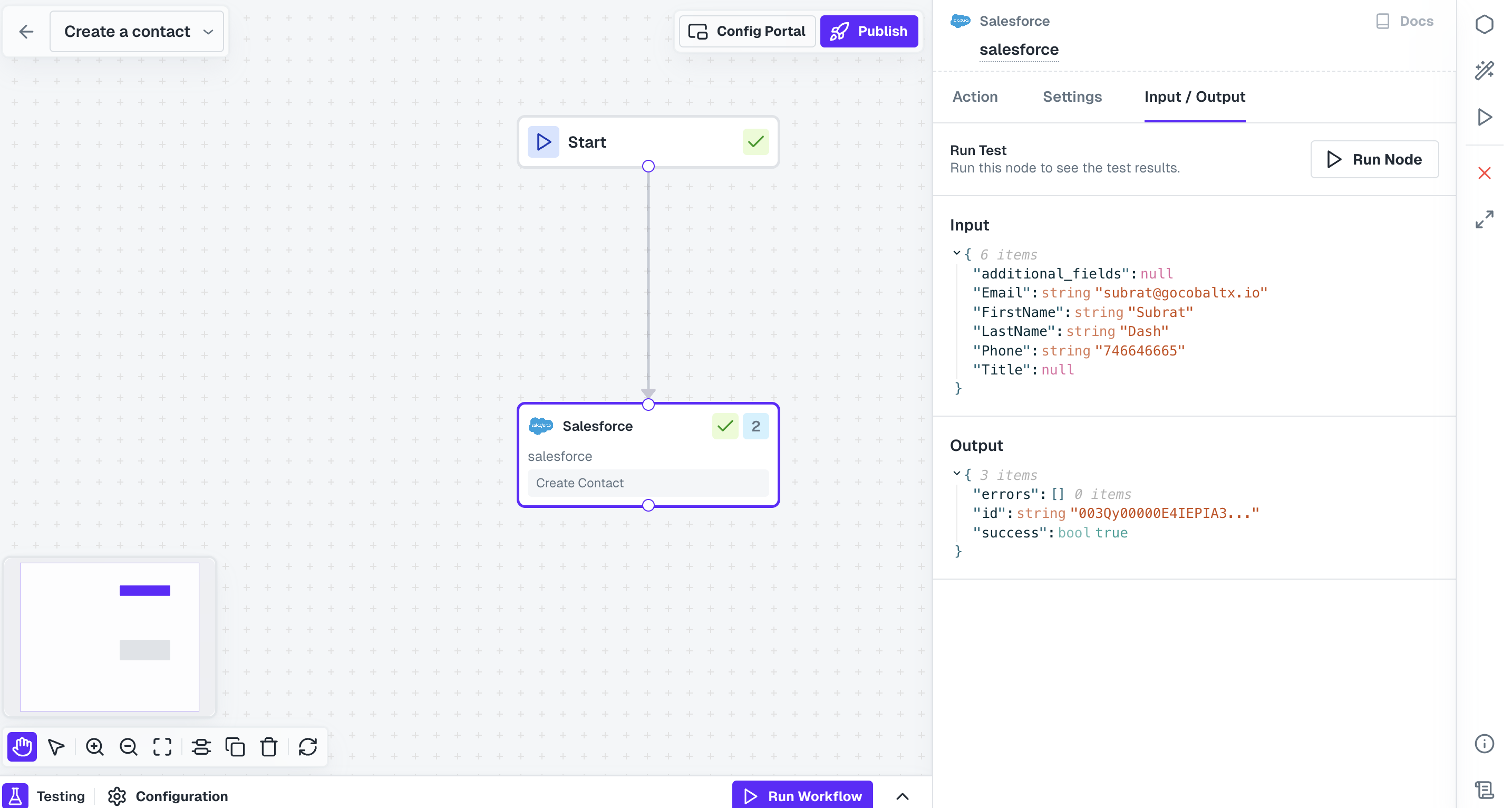 Checking Input and Output of Test execution
