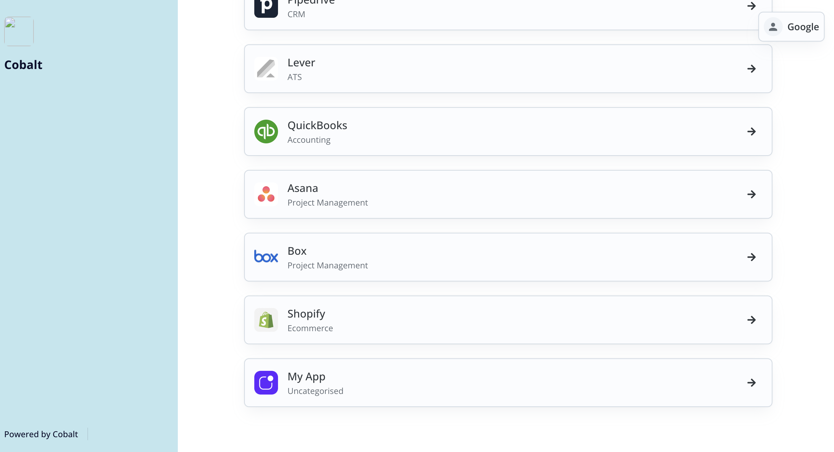 Linked account connecting to Custom App