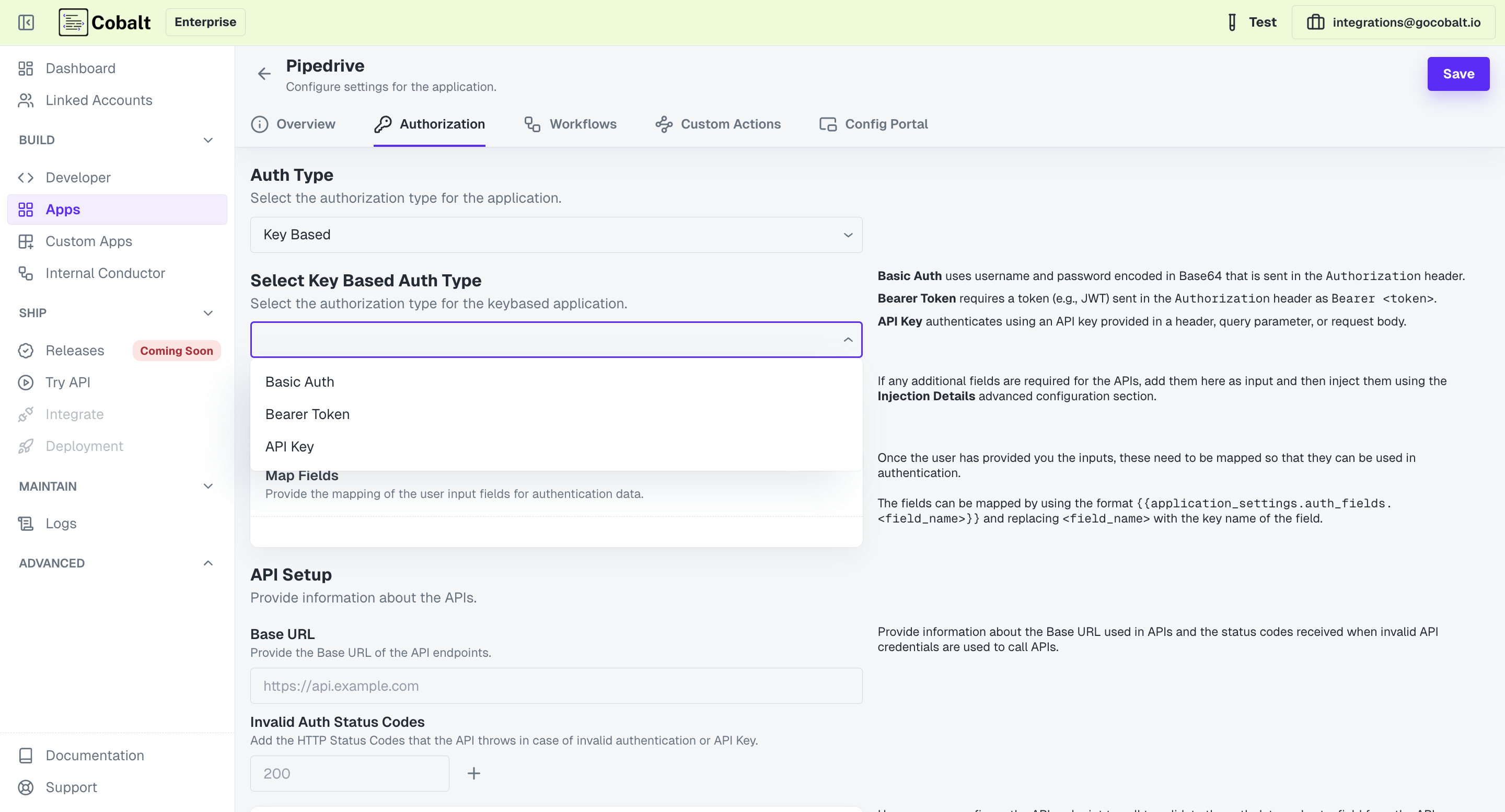 Key-based authorization