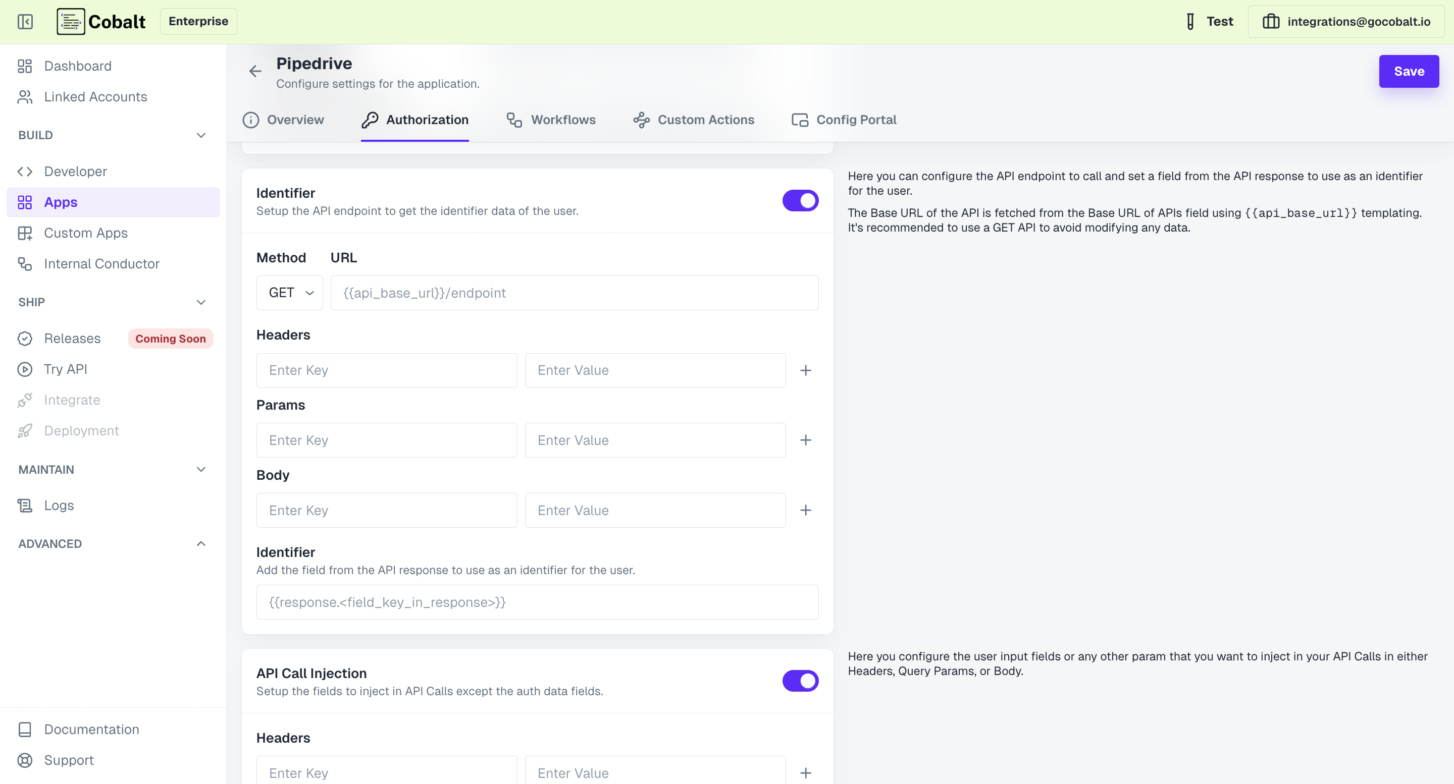 Setup an Identifier of your users