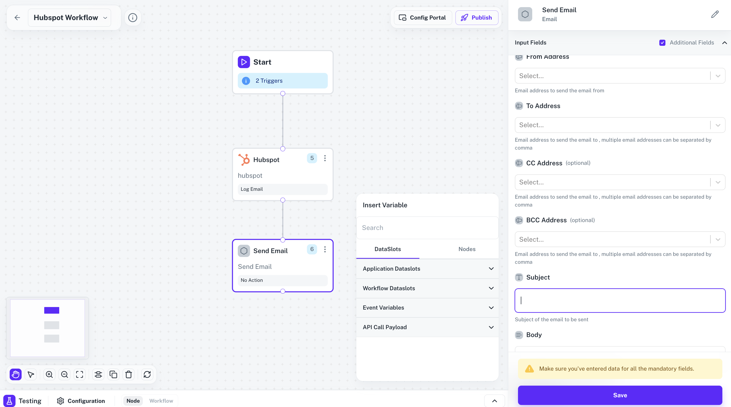 Send Email Node in Cobalt