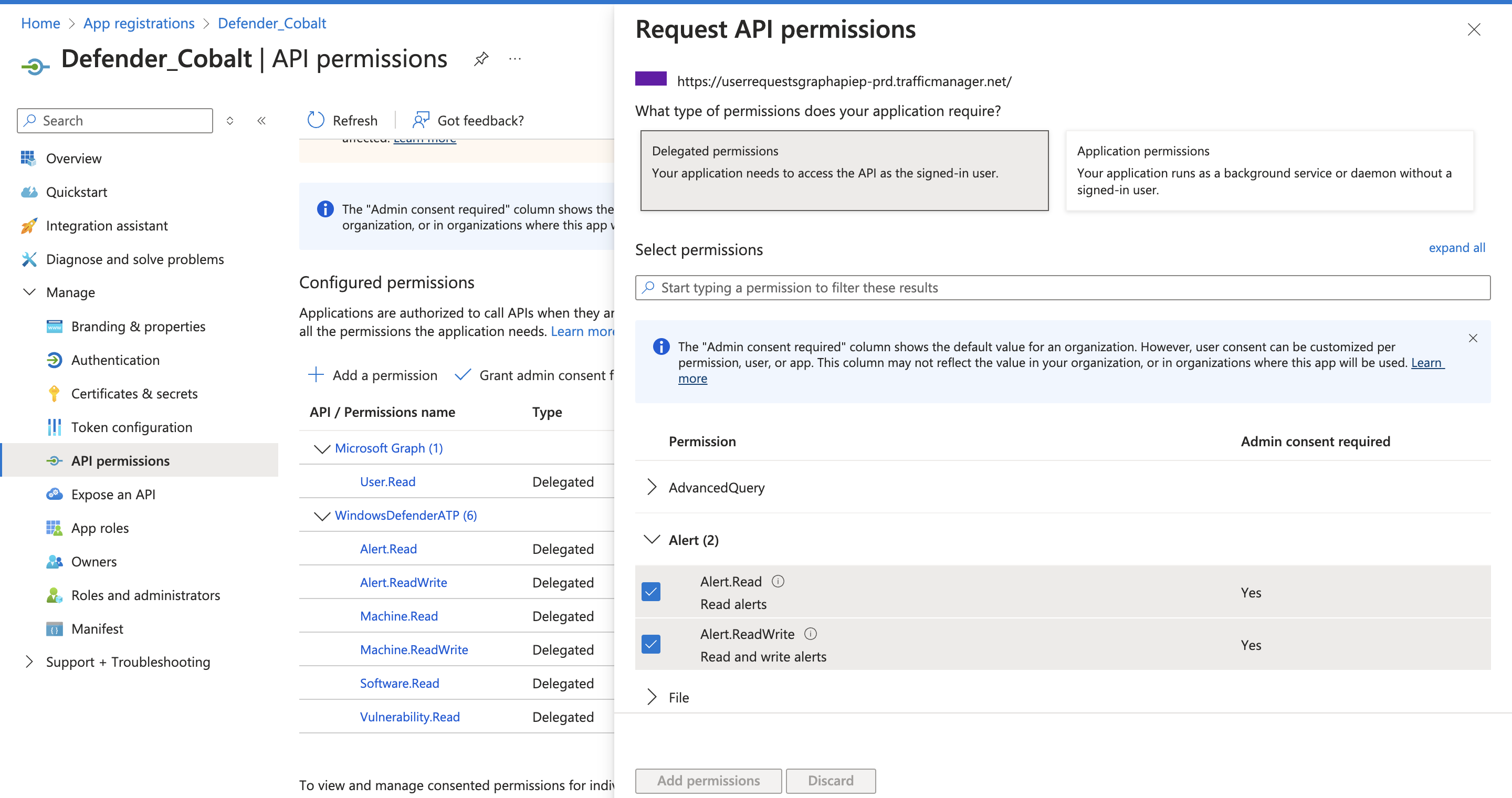 Setting up Defender Developer app
