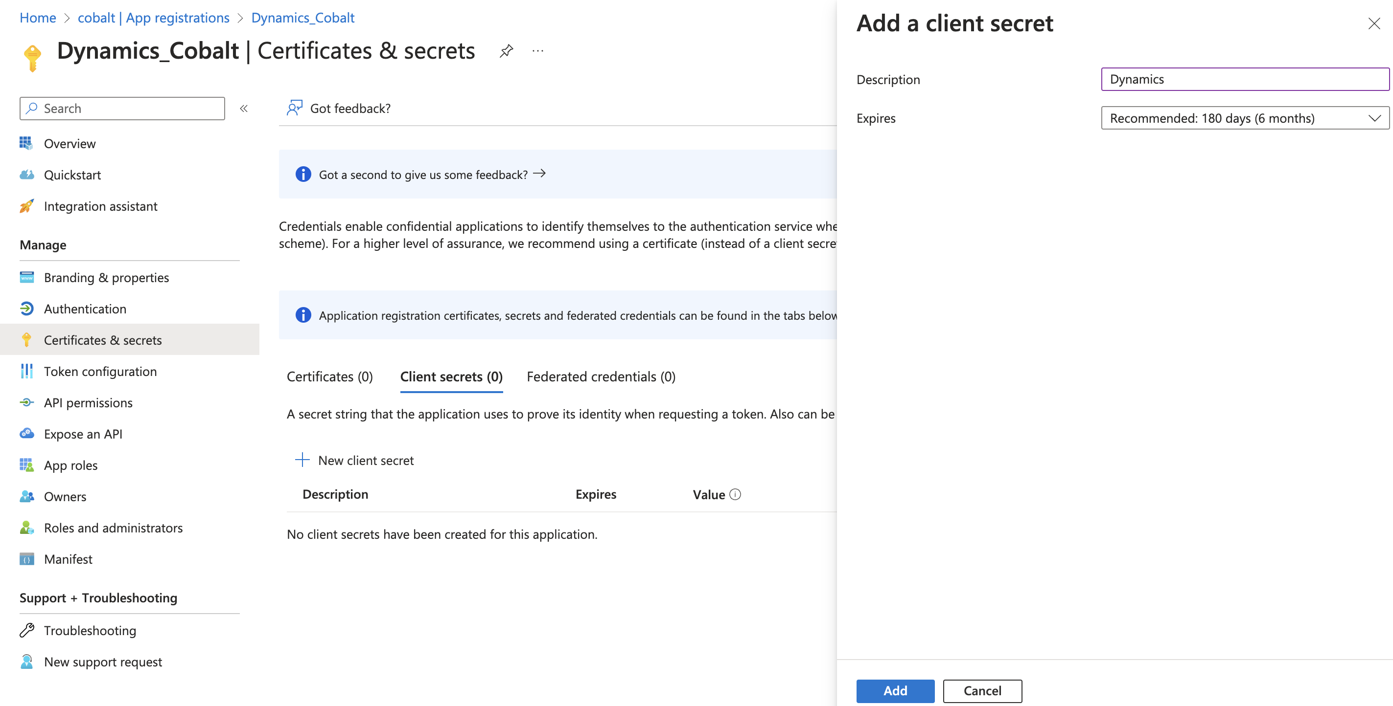 Getting Client Secret