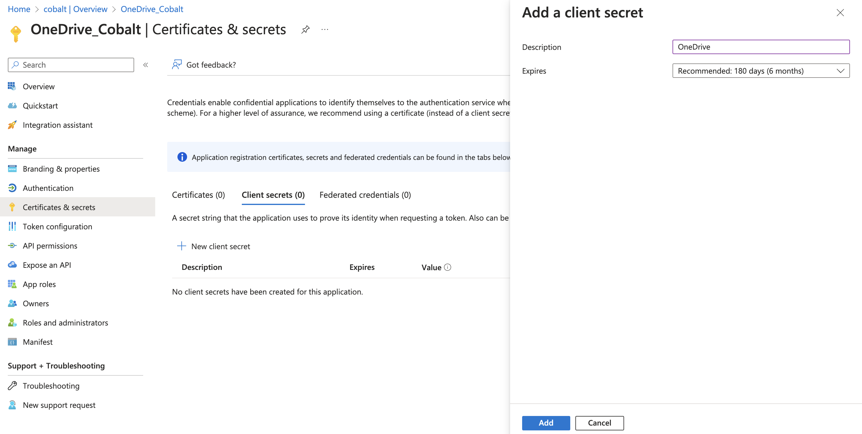 Getting Client Secret
