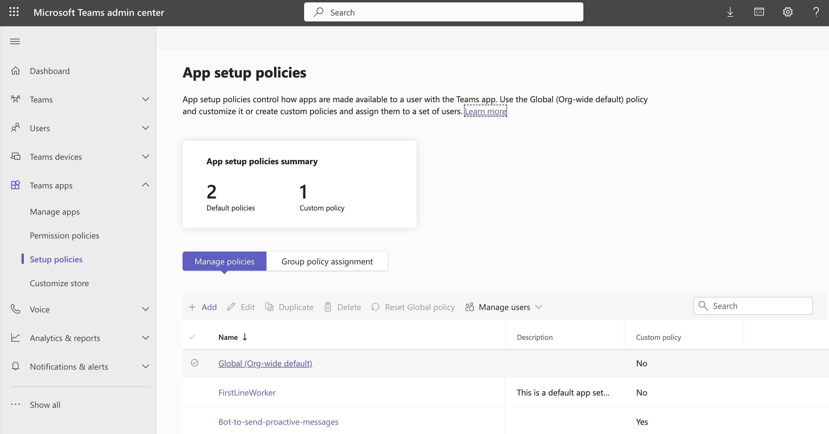 Enable Bot for all users in organization