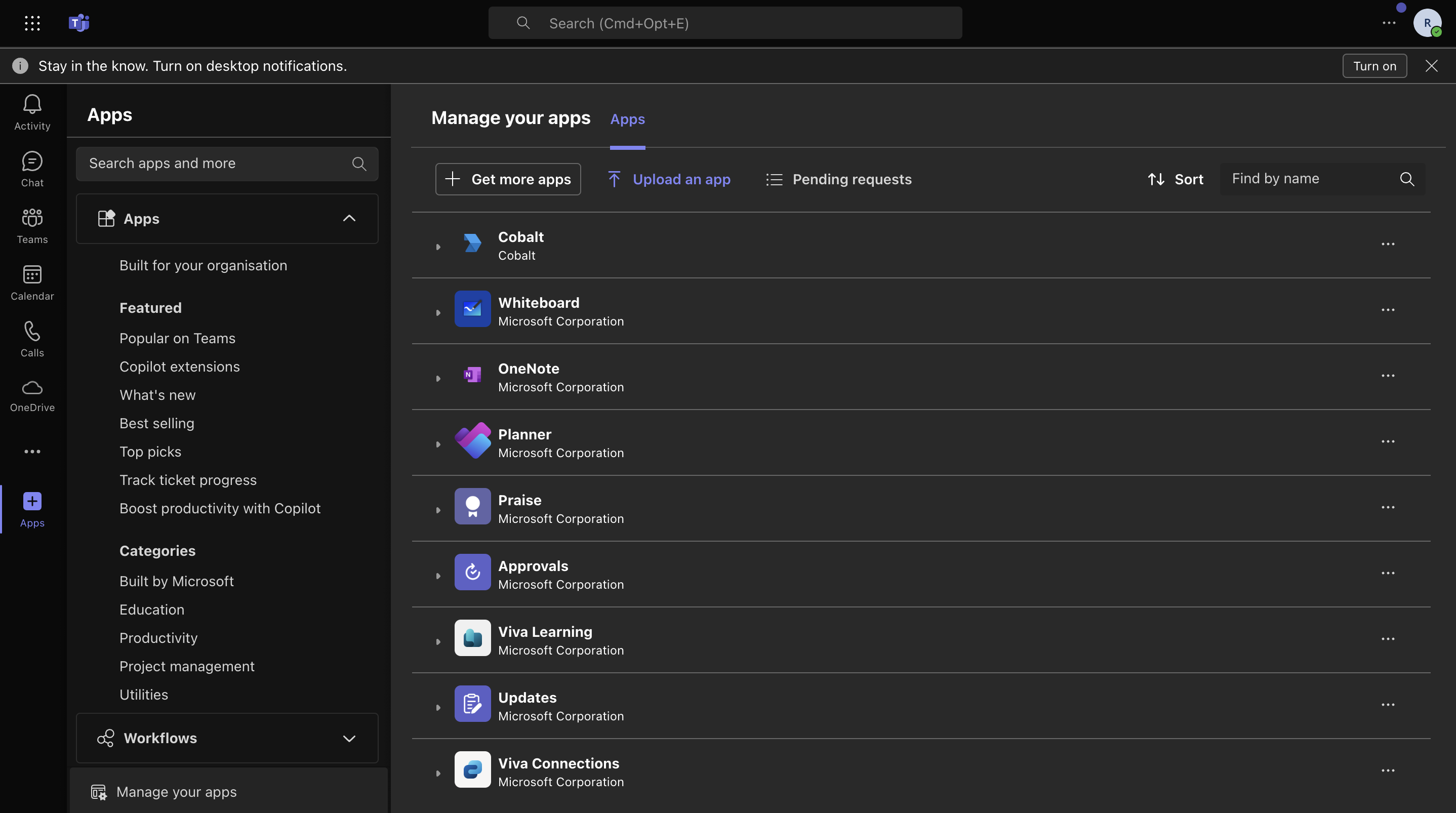 Upload App package for testing