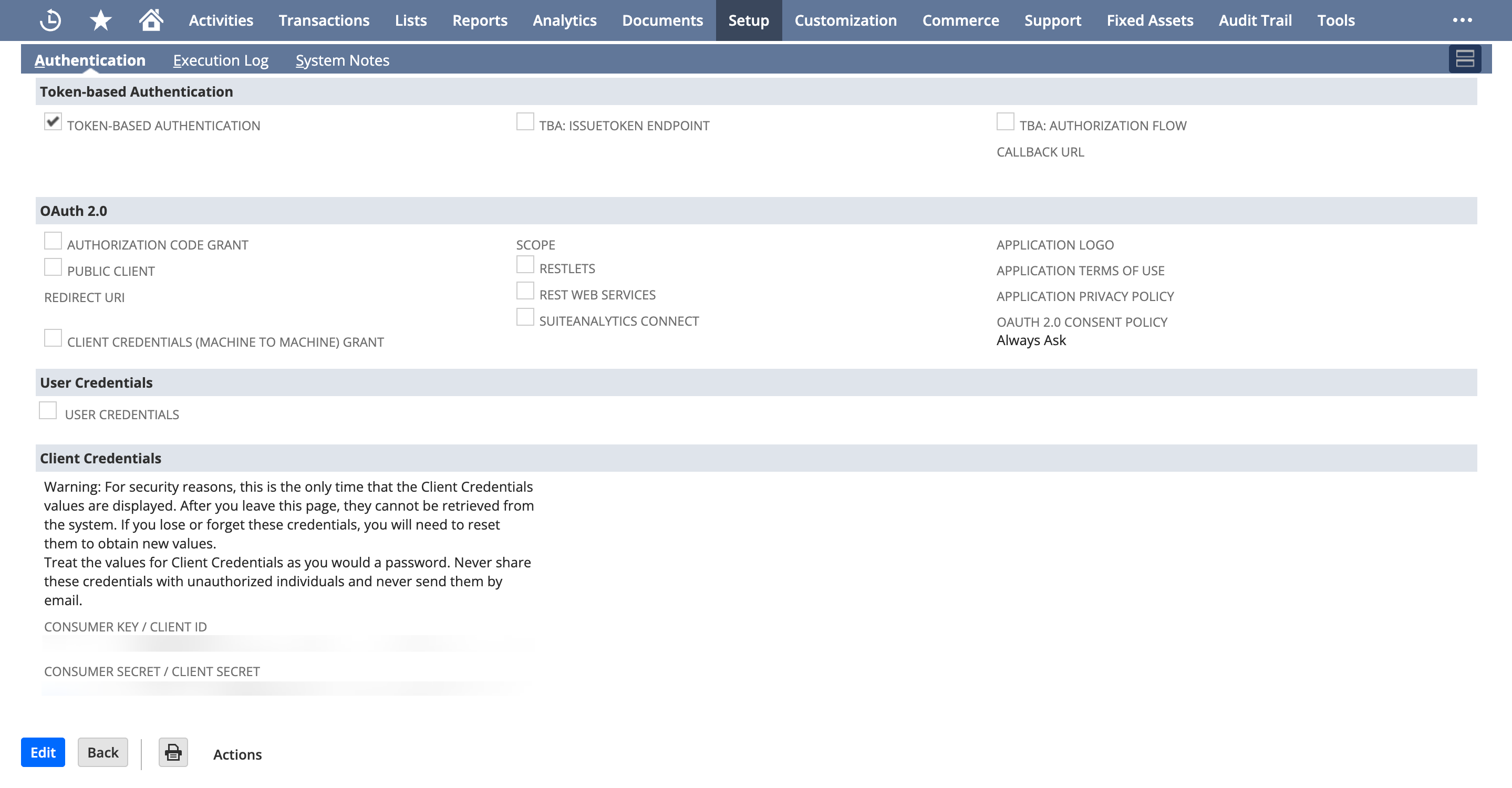 Getting Consumer Key and Secret