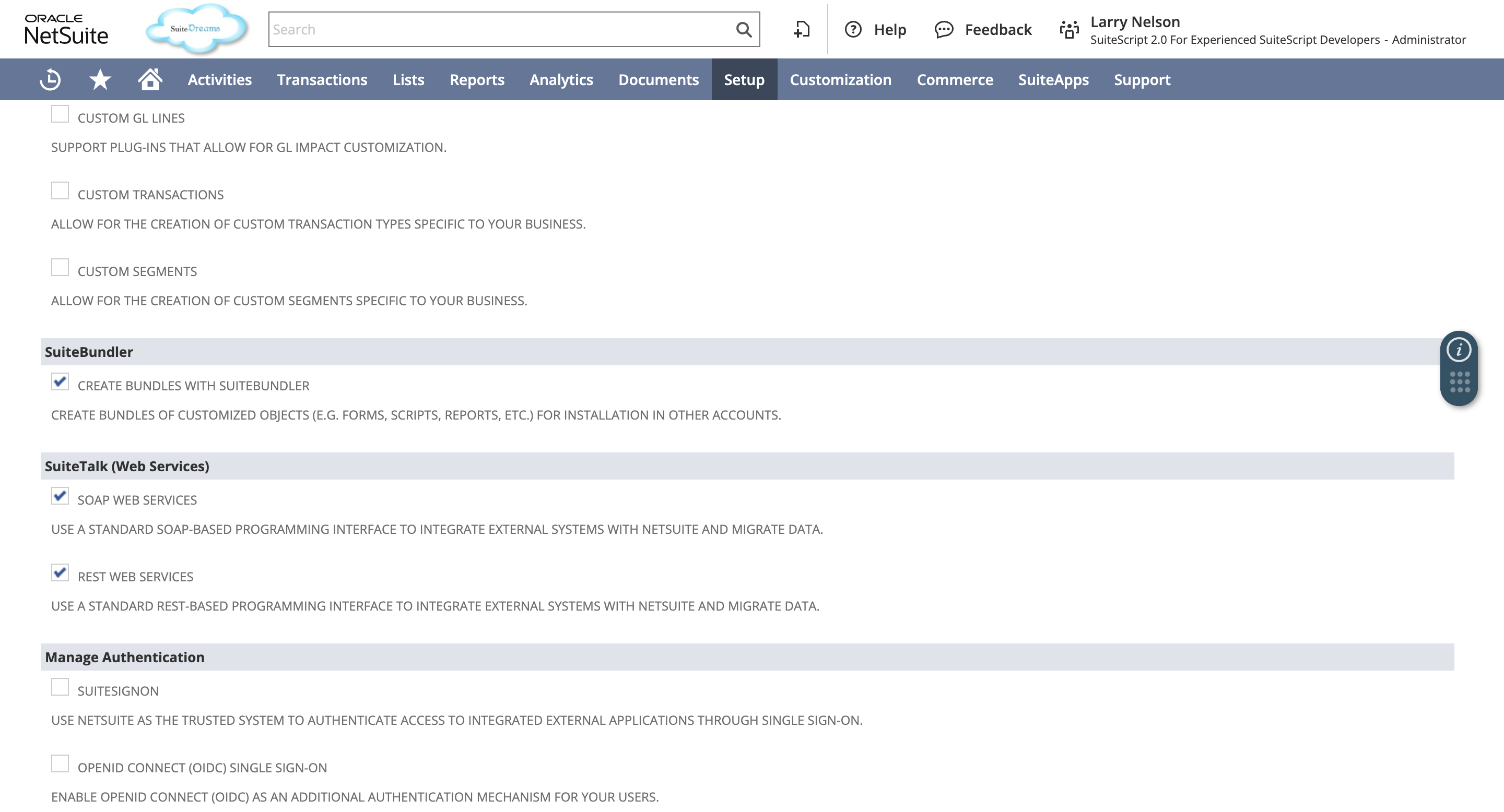 Enabling REST Web Services in Netsuite