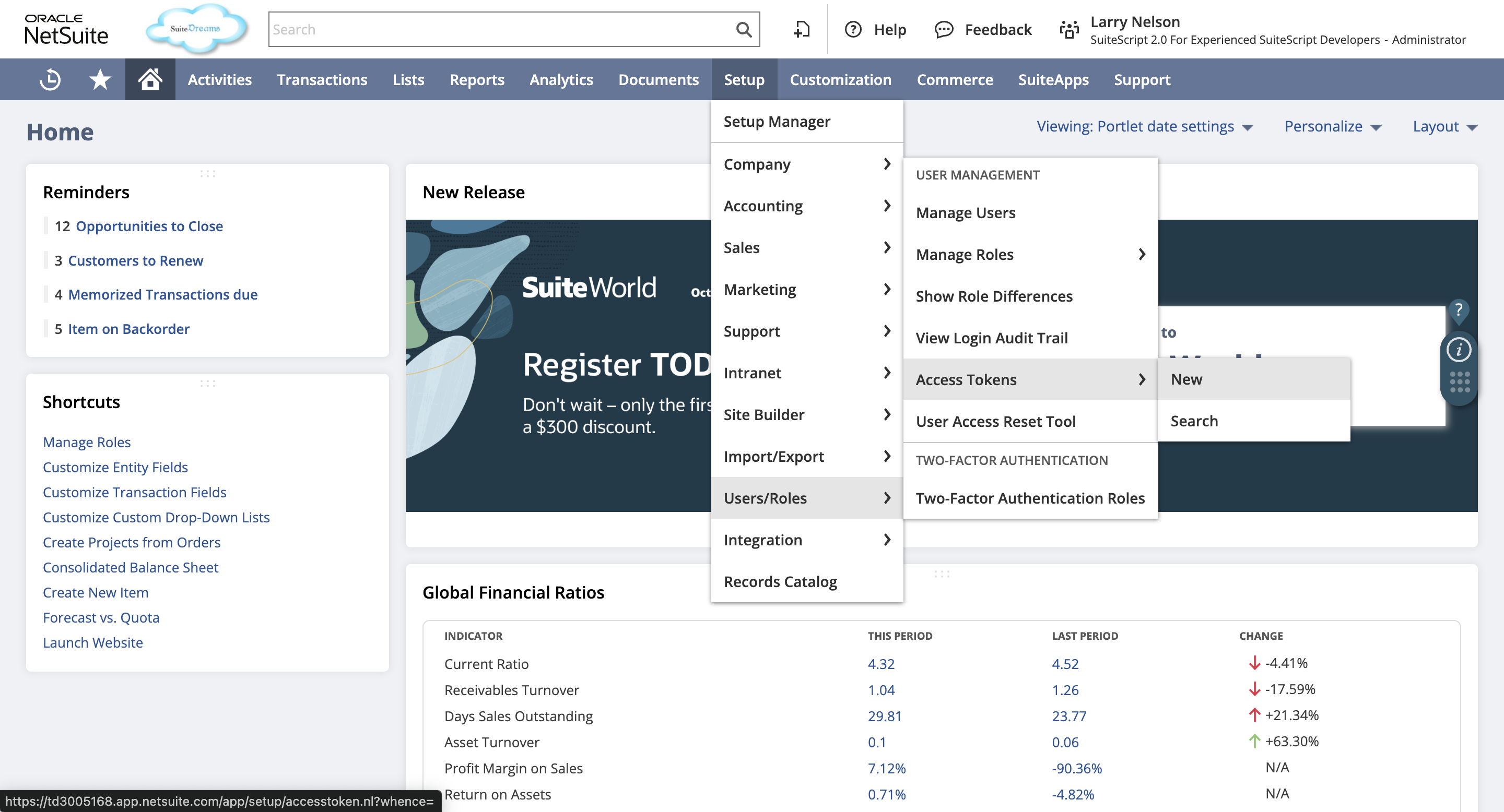 Navigation for Token Credentials