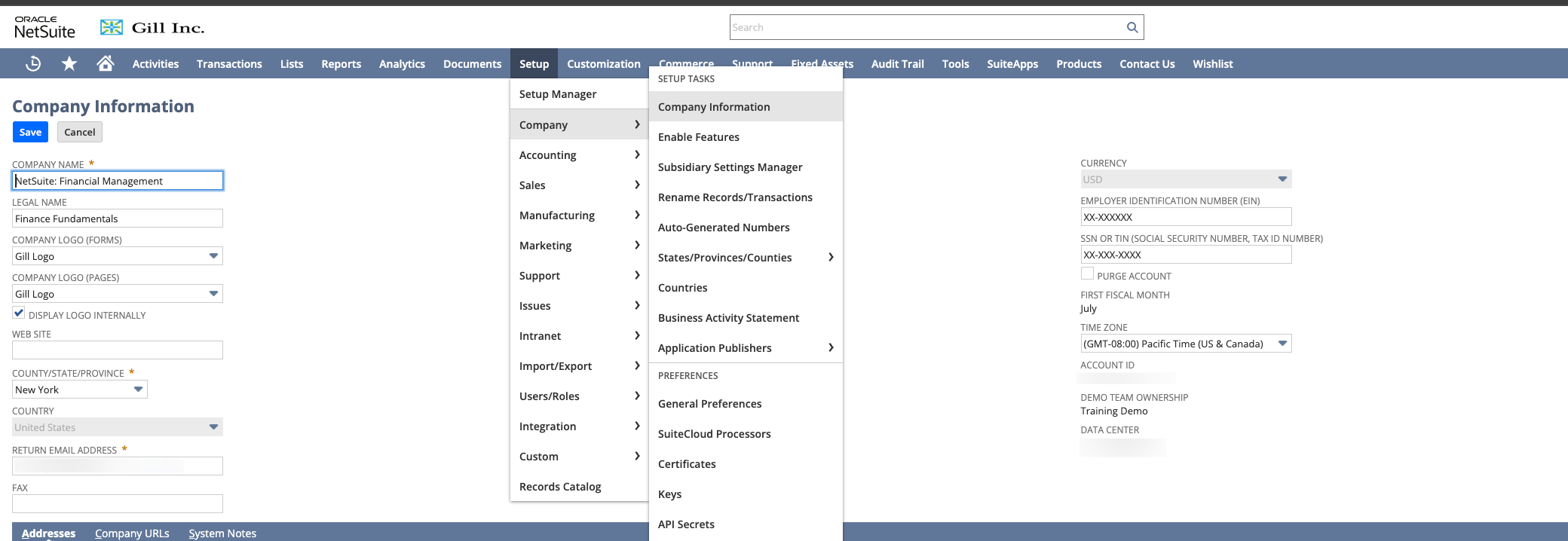Navigating for Account ID